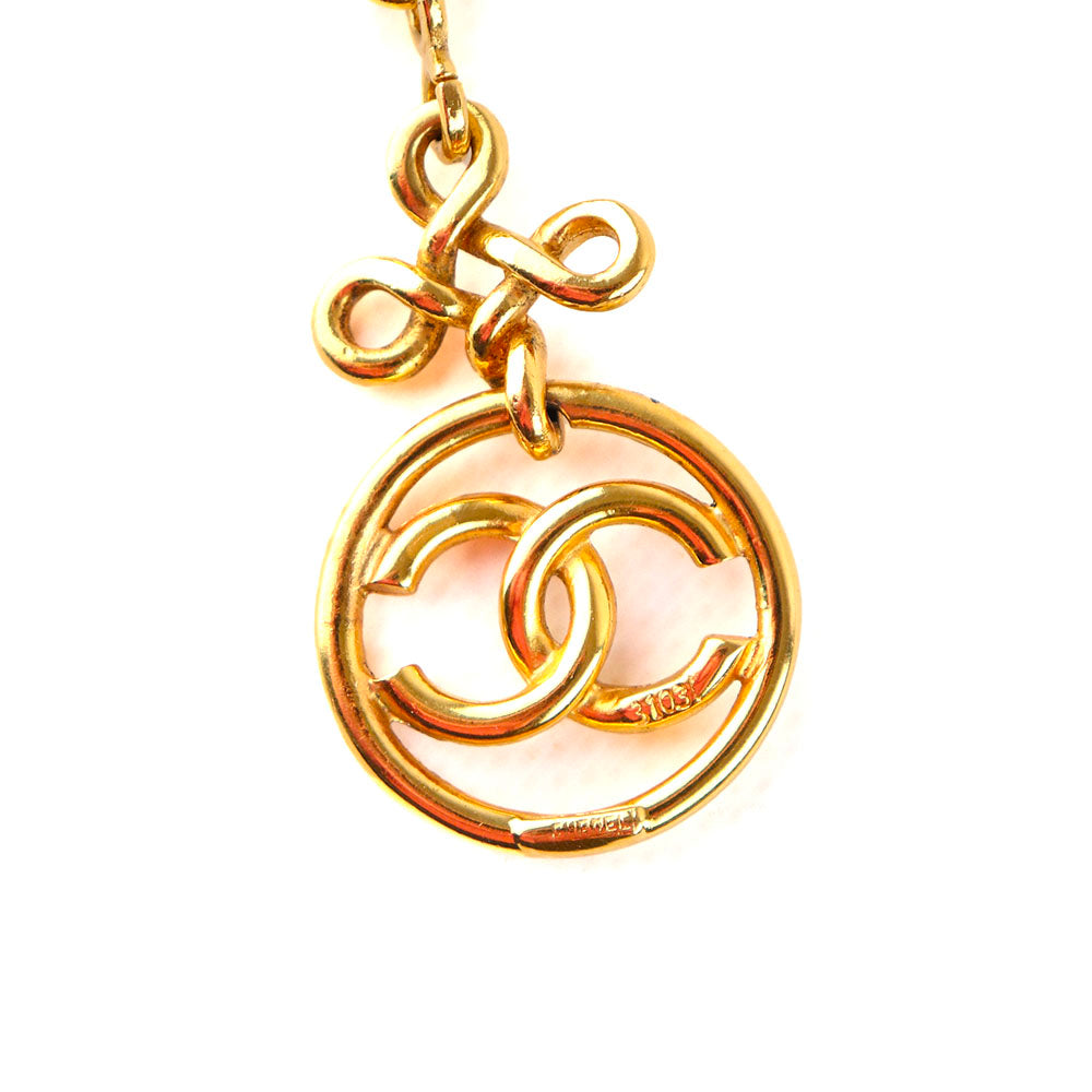 CHANEL - Collier Trèfles CC vintage doré