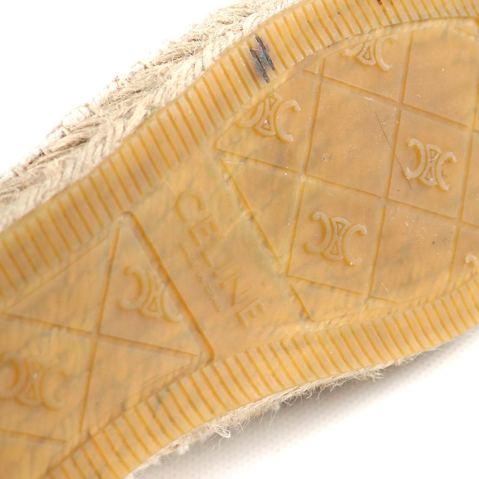 CELINE - Triomphe espadrilles in tweed and leather (T39)