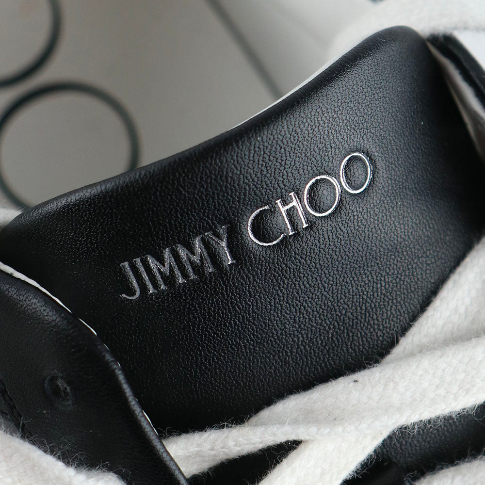 JIMMY CHOO - Sneakers Rome en cuir noir (T37)