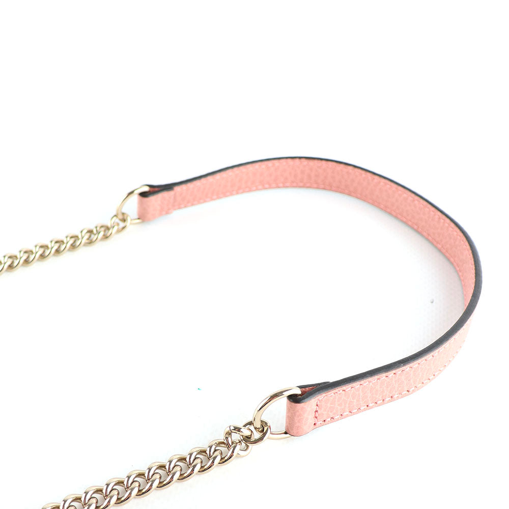 GUCCI - Sac à bandoulière Interlocking en cuir grainé rose