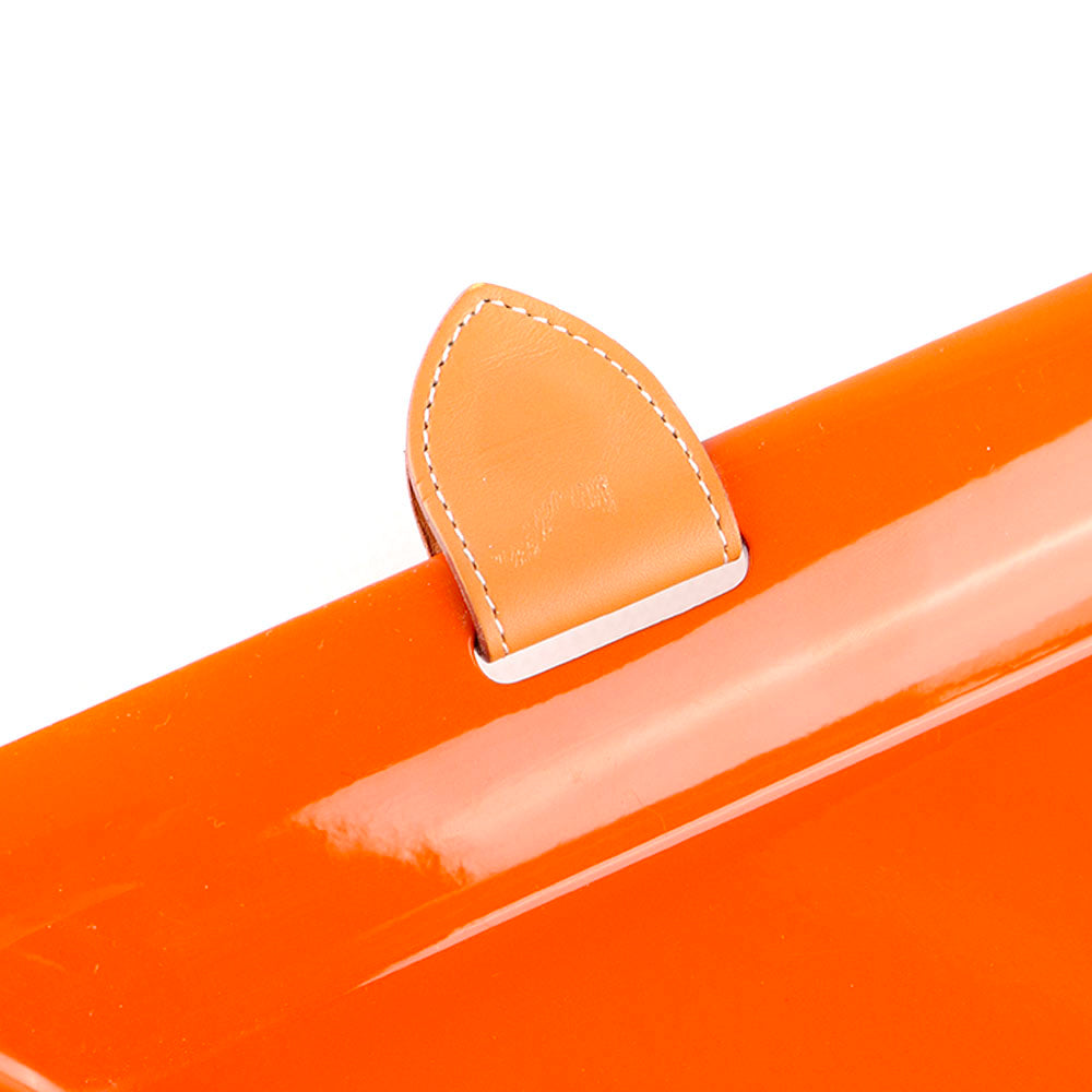 HERMÈS - Vide-poche Atrium en bois laqué orange