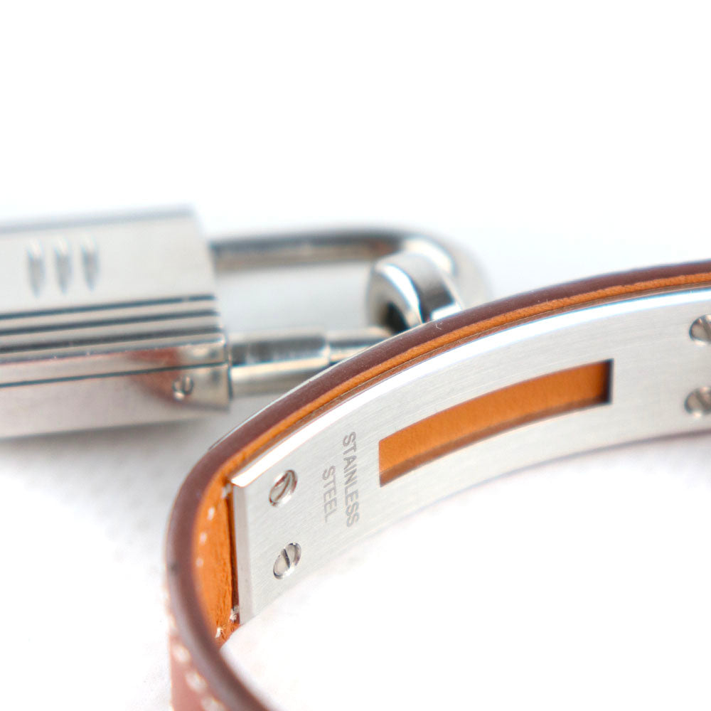 HERMÈS - Montre Kelly en cuir marron