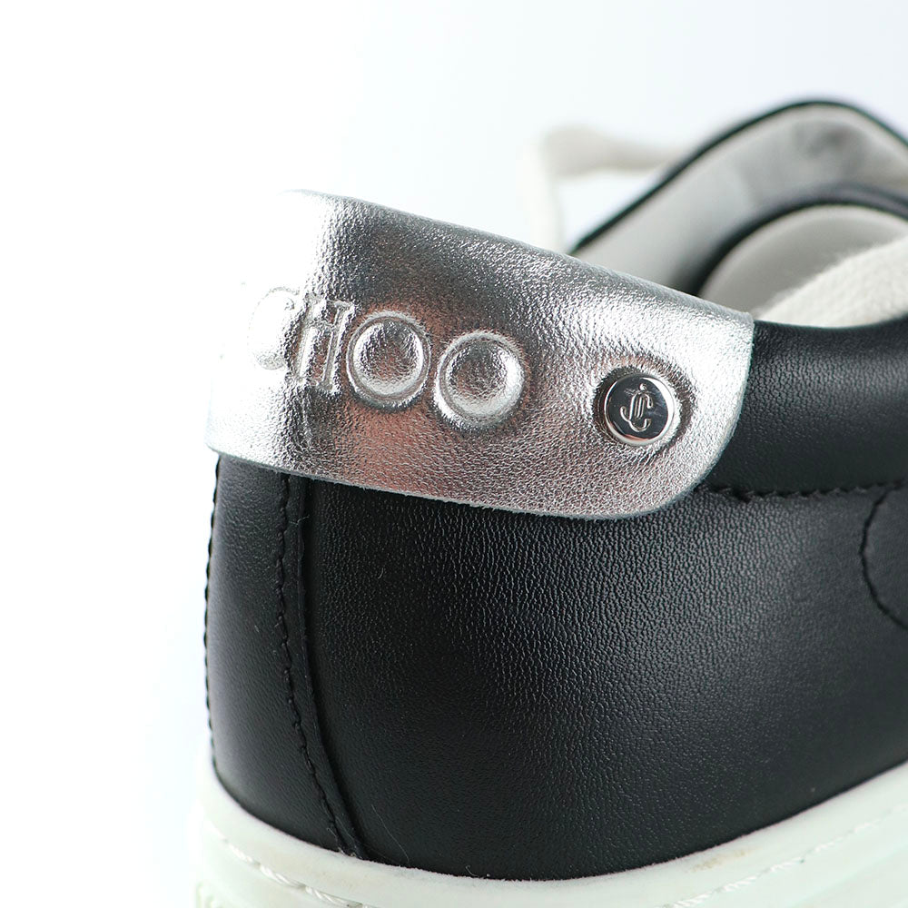JIMMY CHOO - Sneakers Rome en cuir noir (T37)