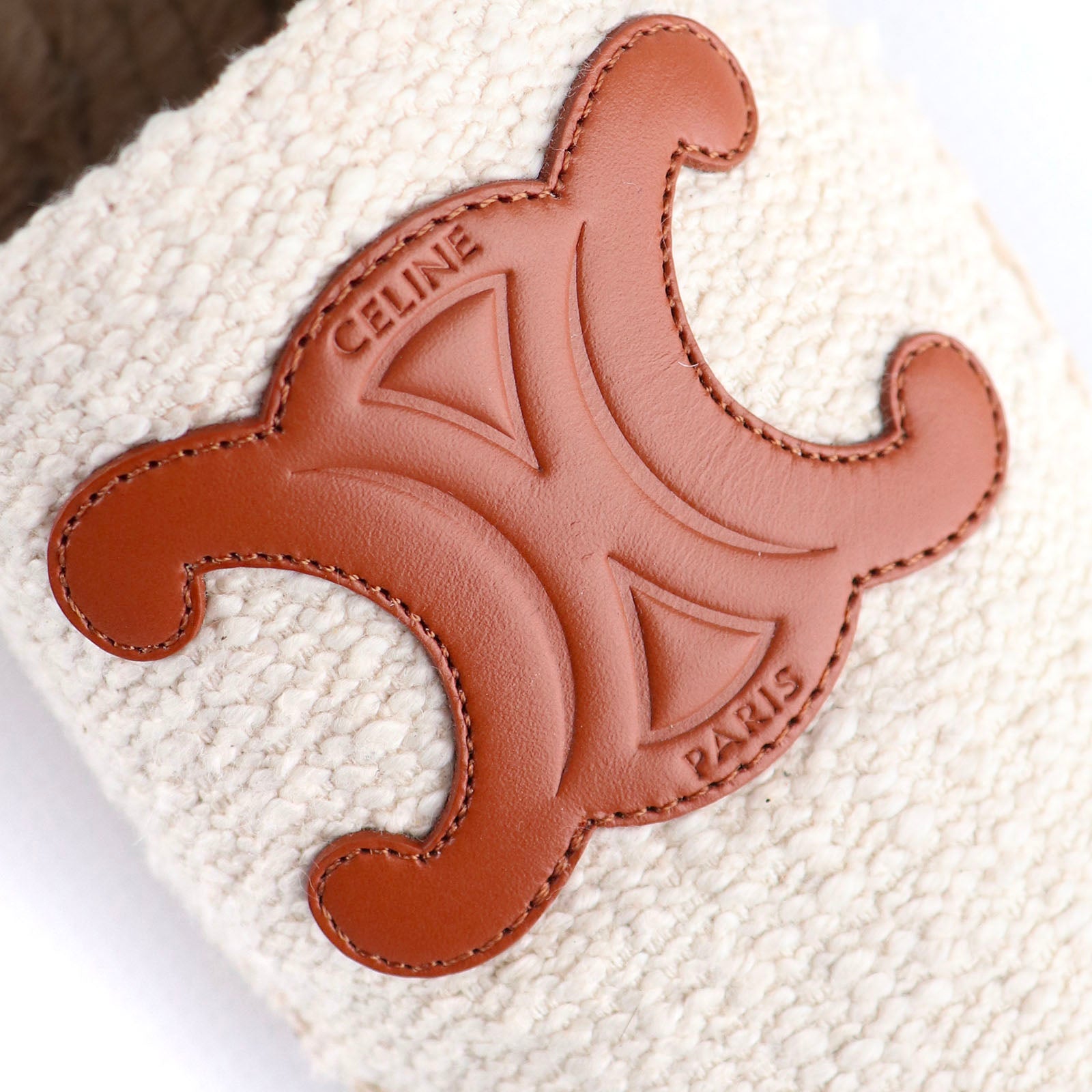 CELINE - Triomphe espadrilles in tweed and leather (T39)