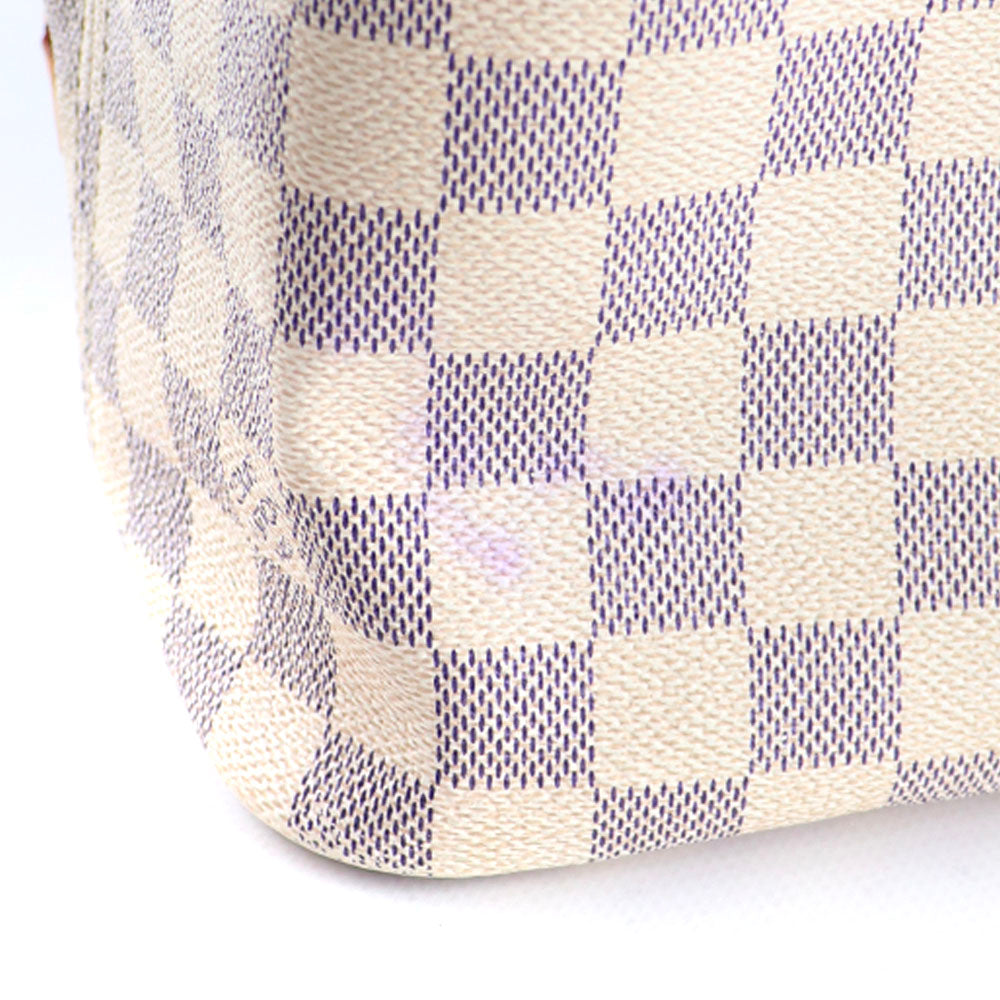 LOUIS VUITTON - Neverfull MM azure checkerboard tote bag