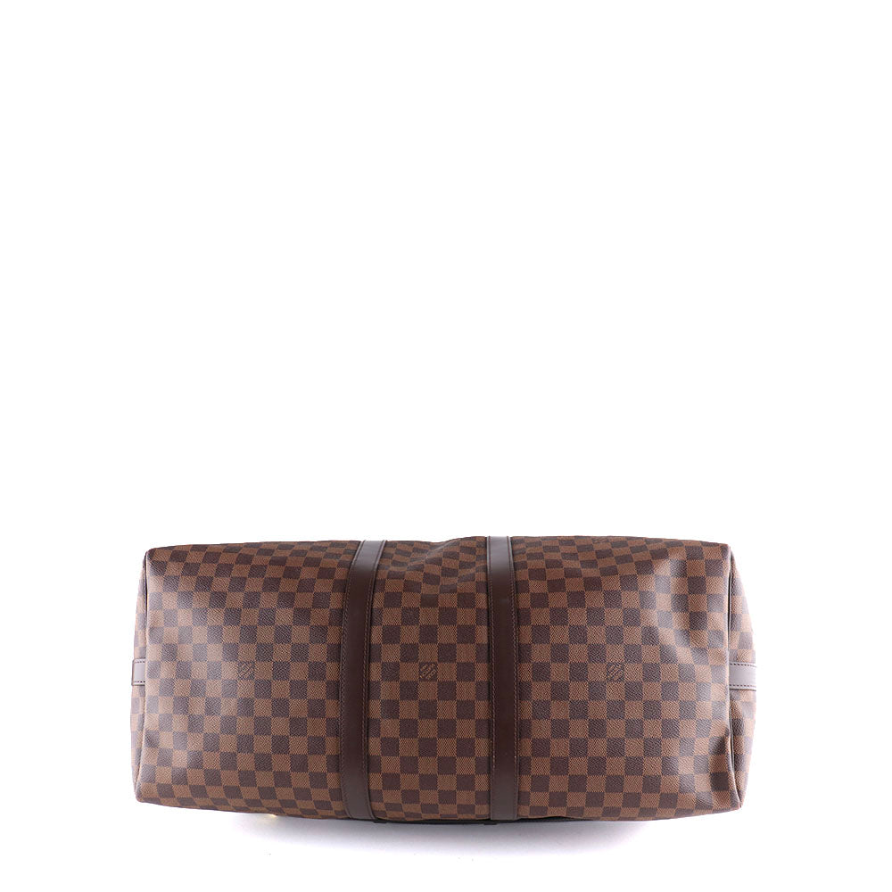 LOUIS VUITTON - Sac de voyage Keepall 55 en toile damier ébène