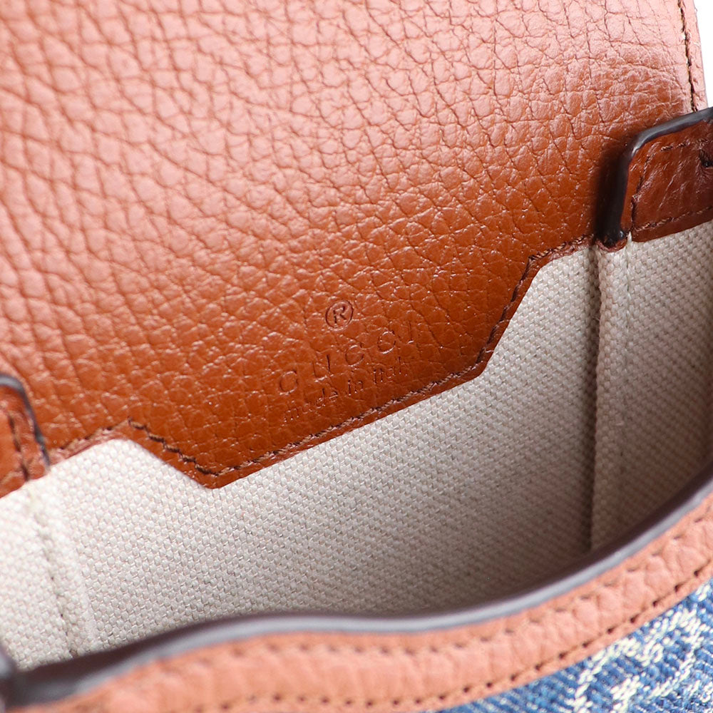 GUCCI - Sac à bandoulière 1955 détail Mors en denim mini