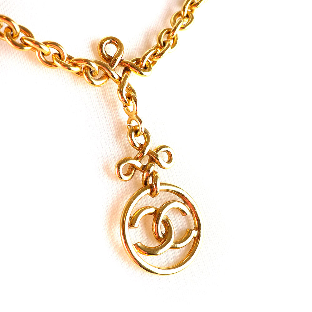 CHANEL - Collier Trèfles CC vintage doré