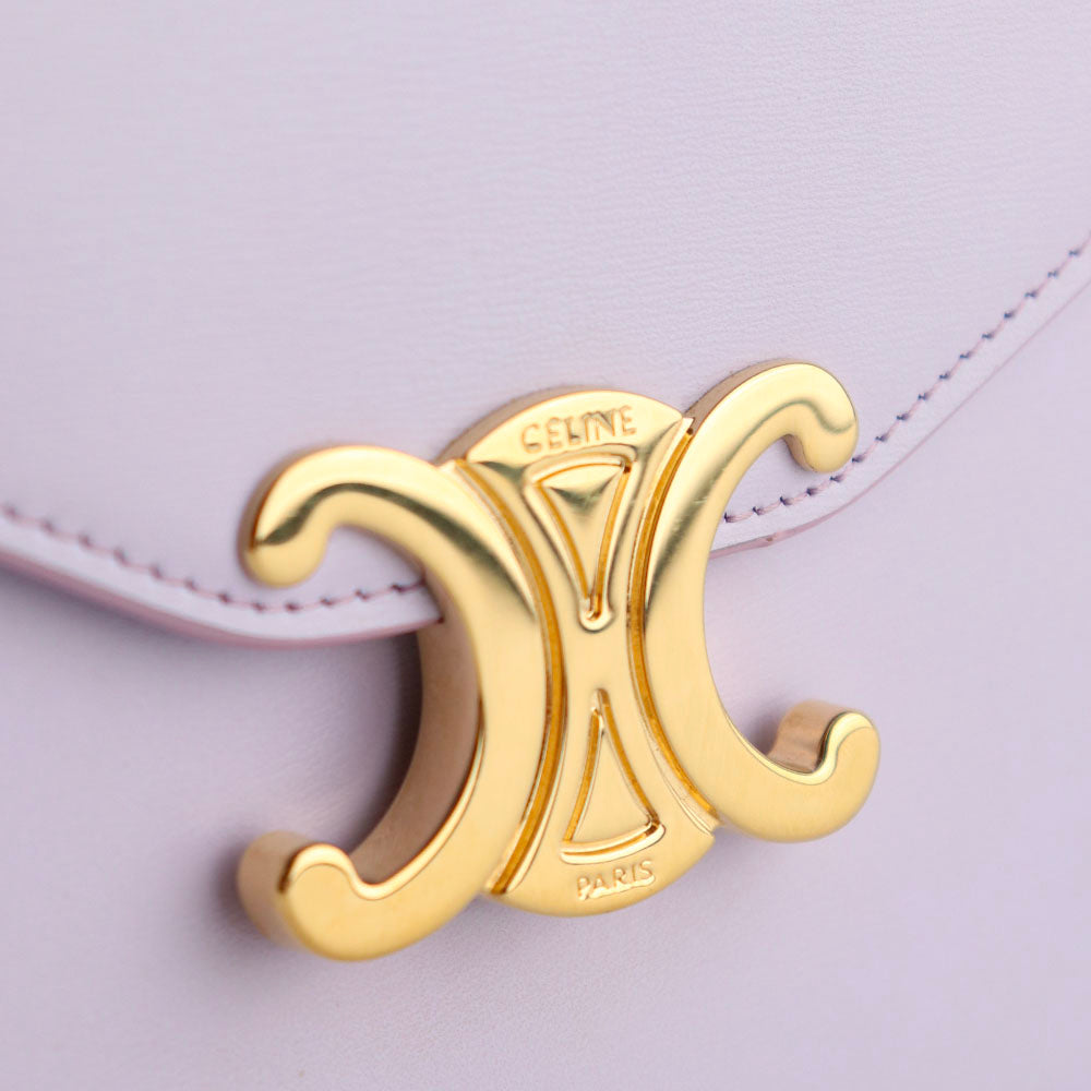 CELINE - Sac à bandoulière Triomphe en cuir lilas pastel