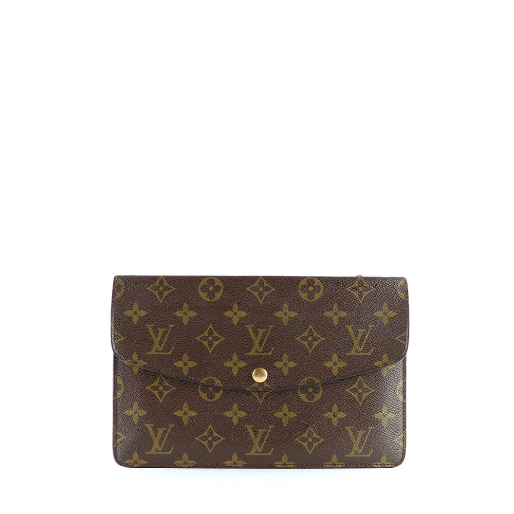 LOUIS VUITTON - Pochette Double Rabat en toile monogramme