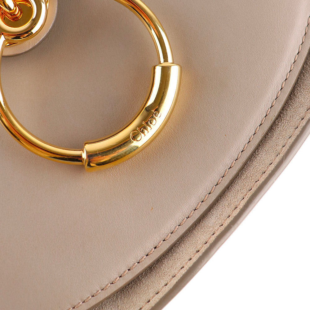 CHLOÉ - Sac à bandoulière Tess cuir lisse gris