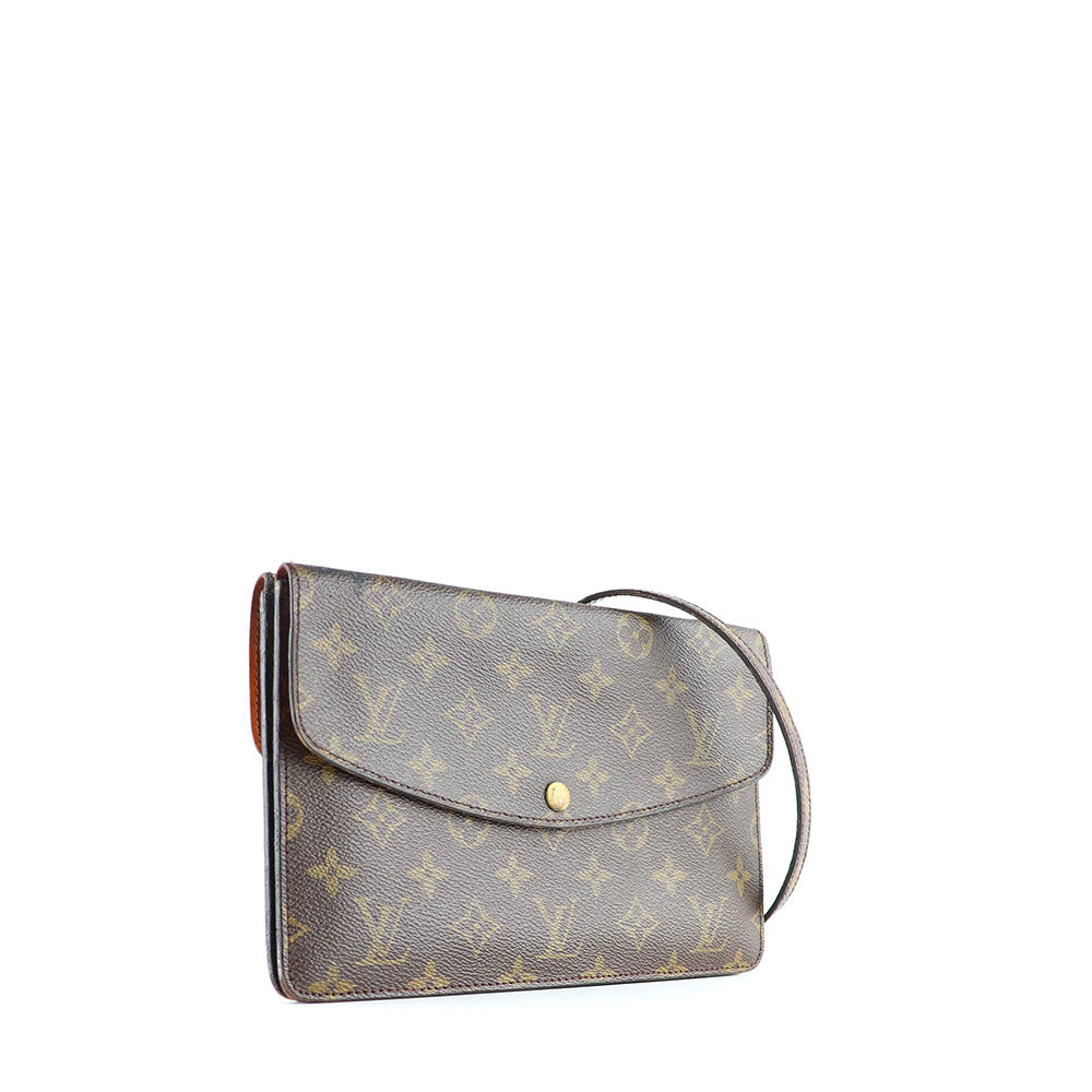 LOUIS VUITTON - Pochette Double Rabat en toile monogramme