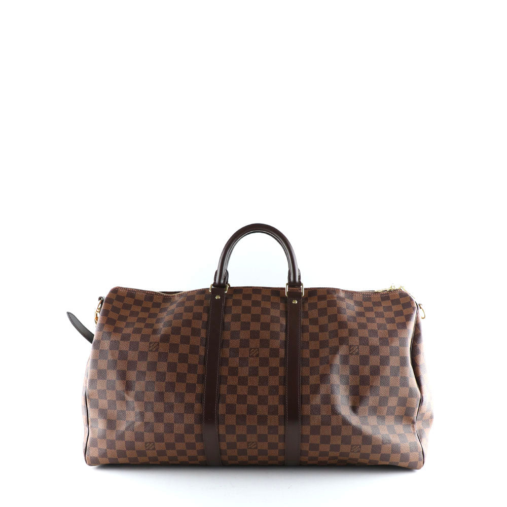LOUIS VUITTON - Sac de voyage Keepall 55 en toile damier ébène
