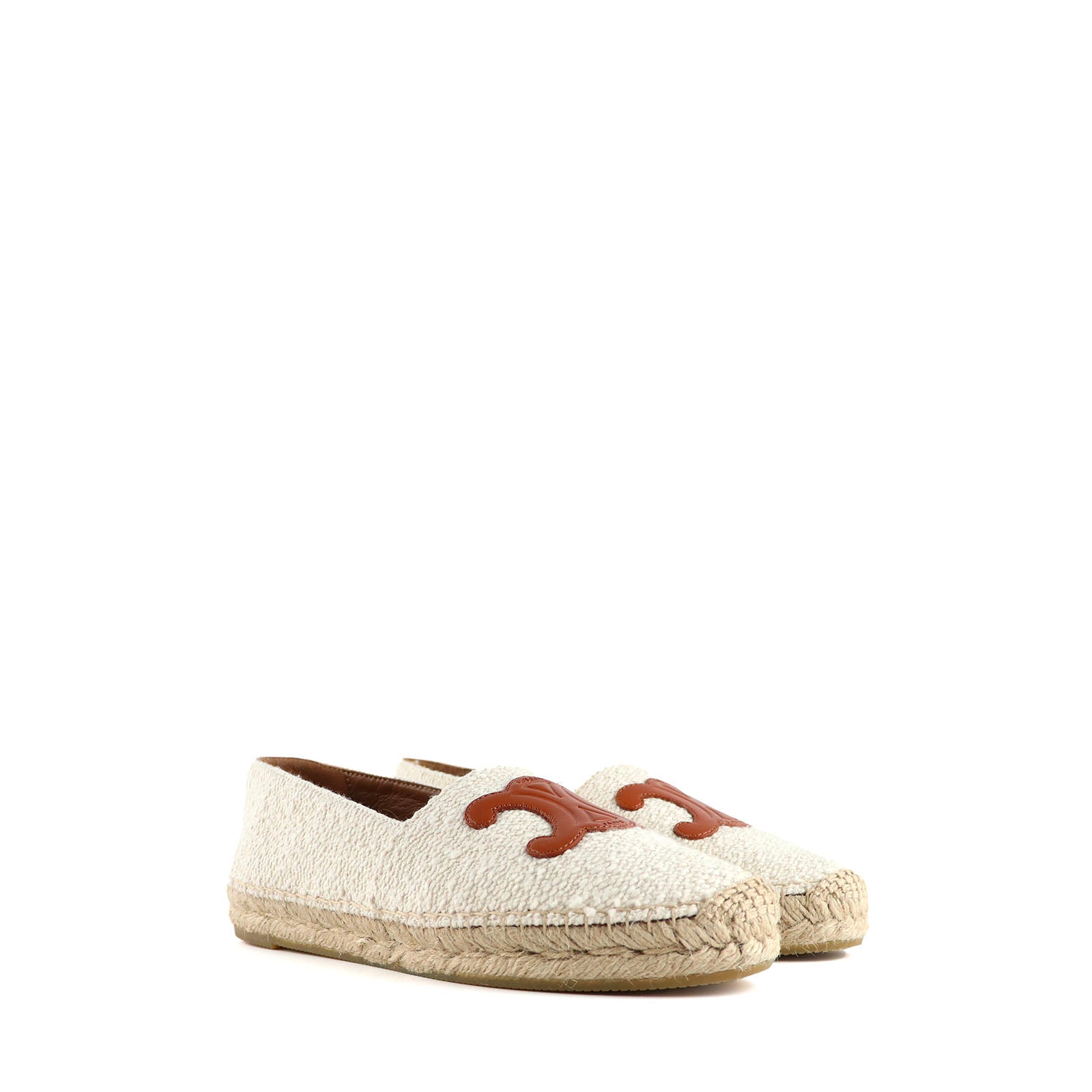 CELINE - Triomphe espadrilles in tweed and leather (T39)