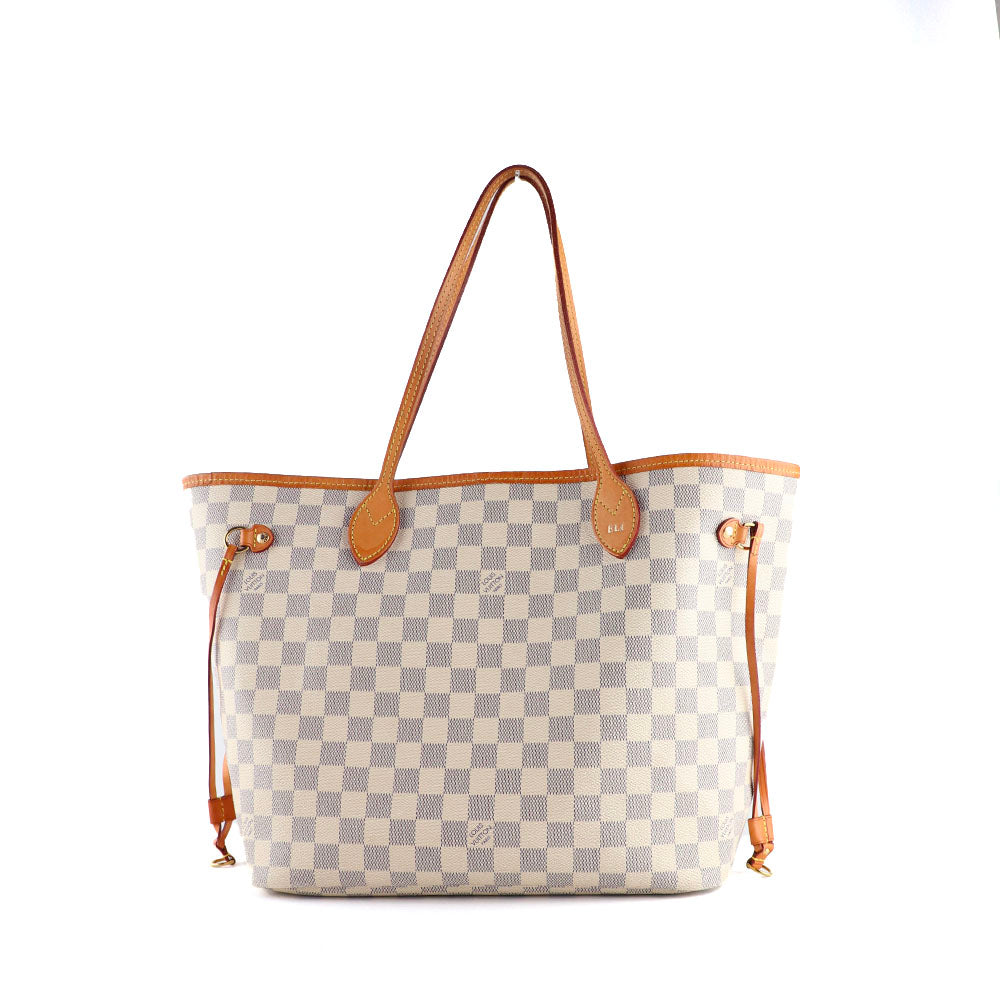 LOUIS VUITTON - Sac cabas Neverfull MM damier azur et pochette