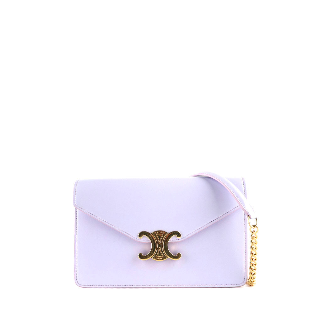 CELINE - Sac à bandoulière Triomphe en cuir lilas pastel