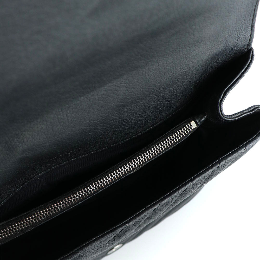 SAINT LAURENT - Sac à bandoulière Collège Large en cuir noir