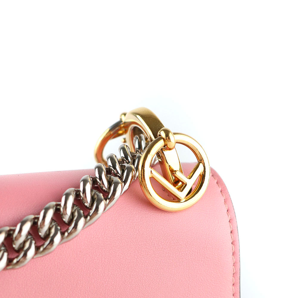 FENDI - Sac à bandoulière Kan I en cuir lisse rose