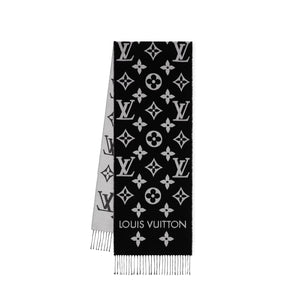 LOUIS VUITTON - Écharpe LV Essential Louis Vuitton en laine noire