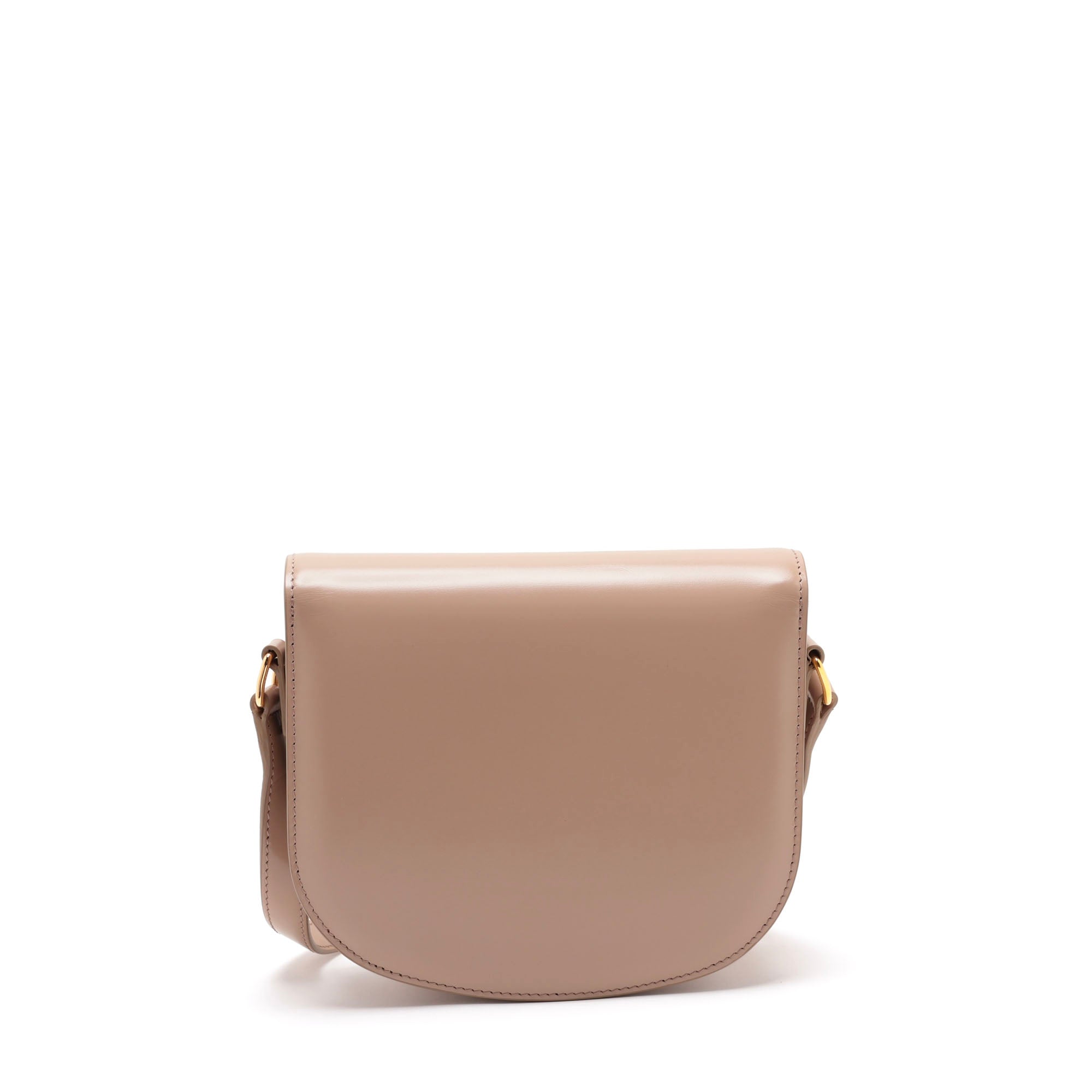 CELINE - Sac à bandoulière Triomphe Clea medium en cuir box marron