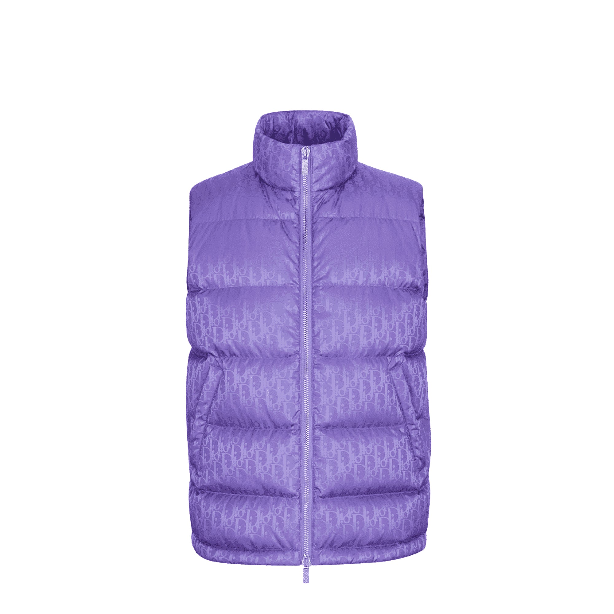 DIOR - Doudoune Oblique sans manche Dior en jacquard violet (T46)