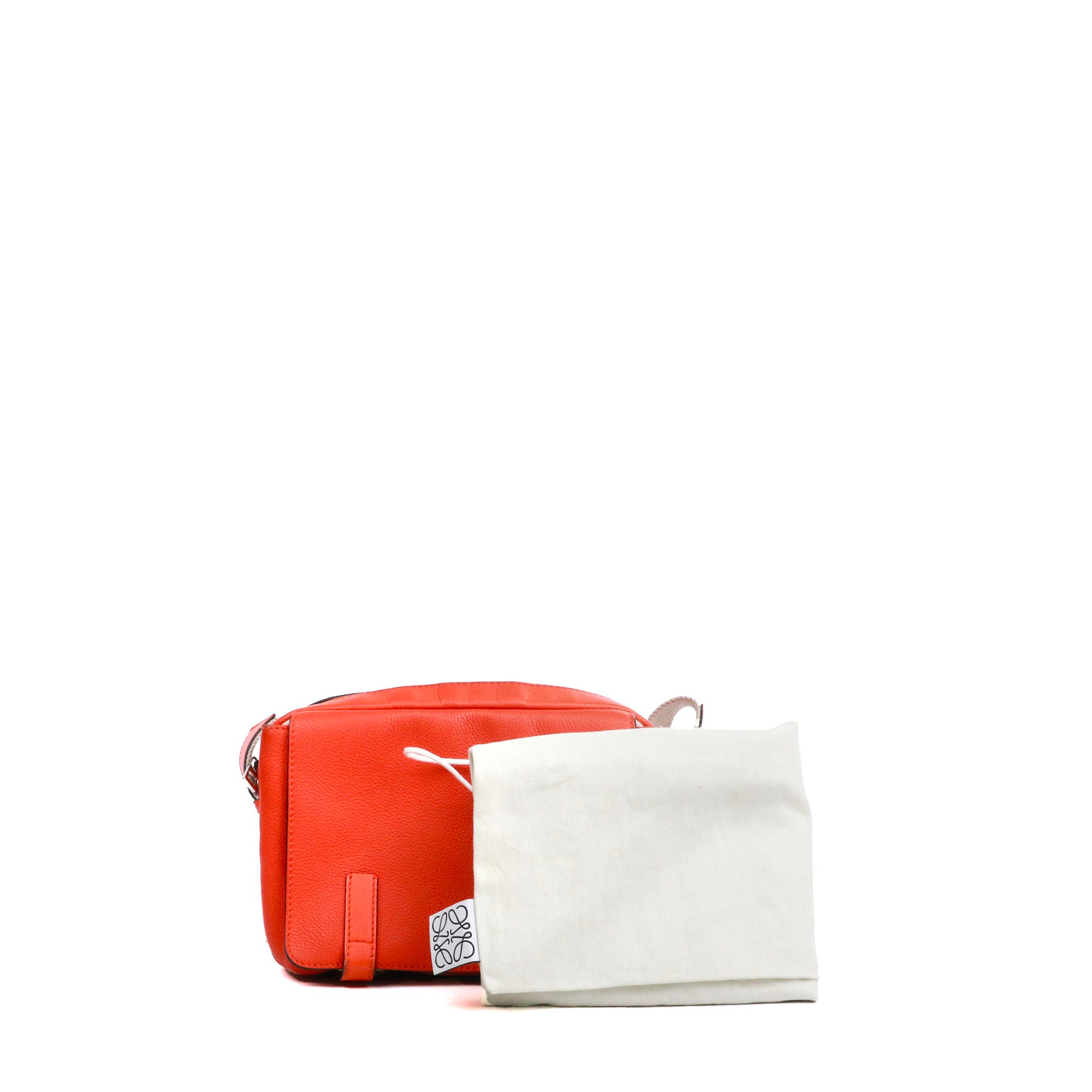 LOEWE - Sac à bandoulière Military Messenger XS Loewe en cuir grainé orange