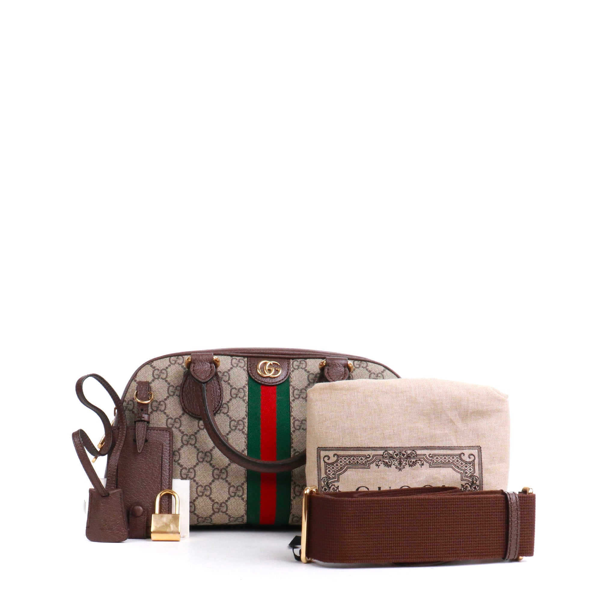 GUCCI - Sac à main bowling Ophidia GG Gucci Supreme en cuir