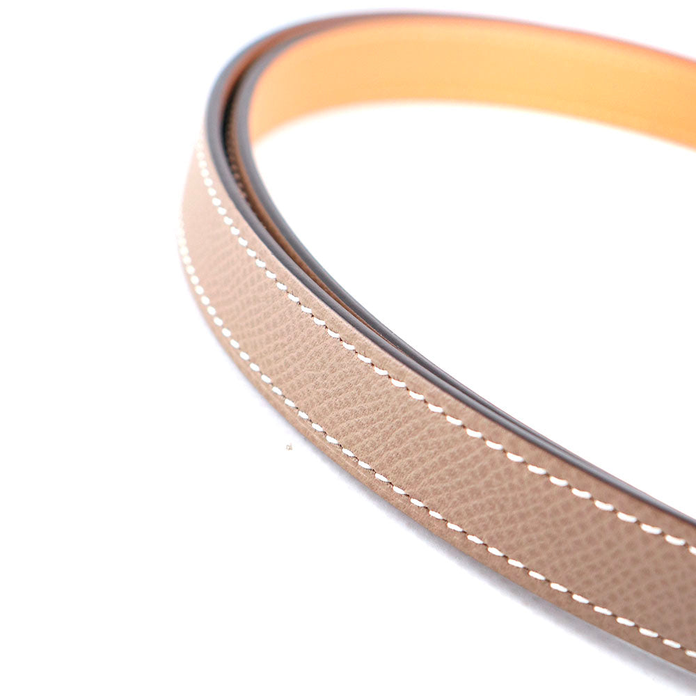 HERMÈS - Ceinture Kelly 18 en cuir epsom étoupe