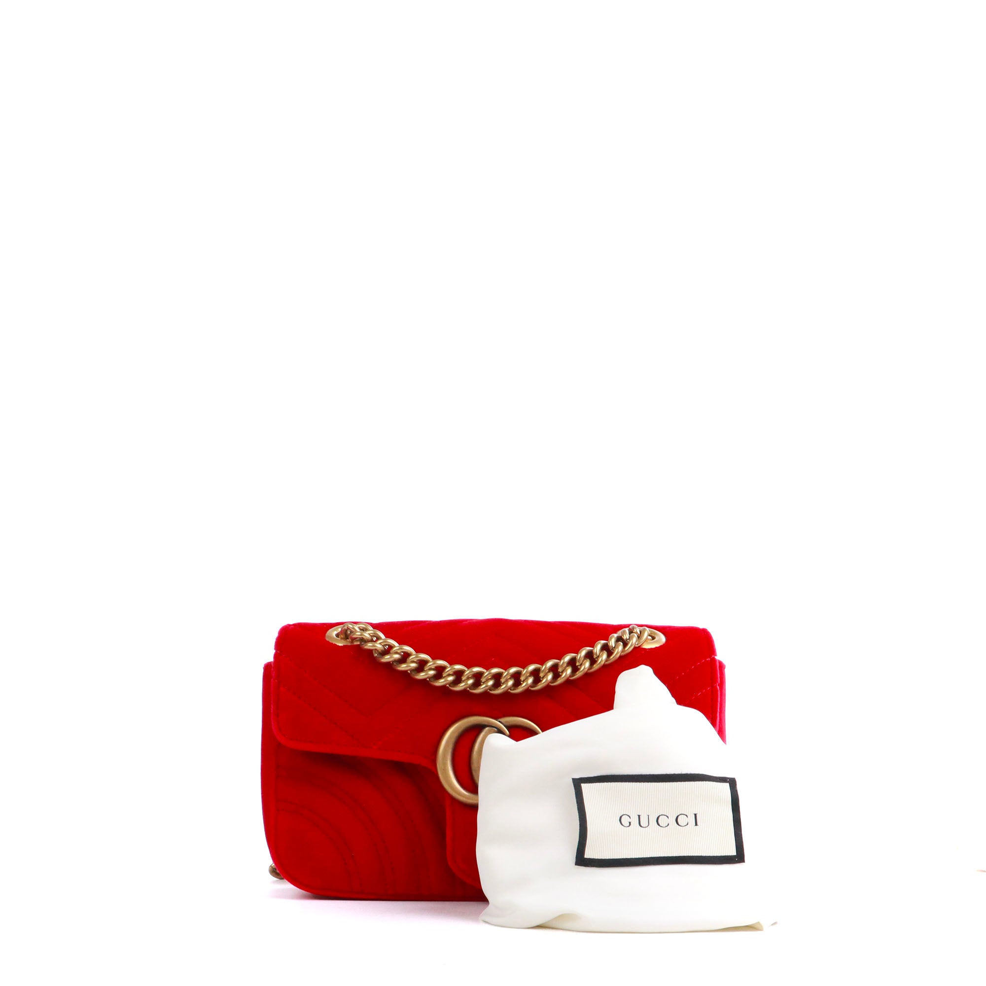 GUCCI - GG Marmont small velvet shoulder bag