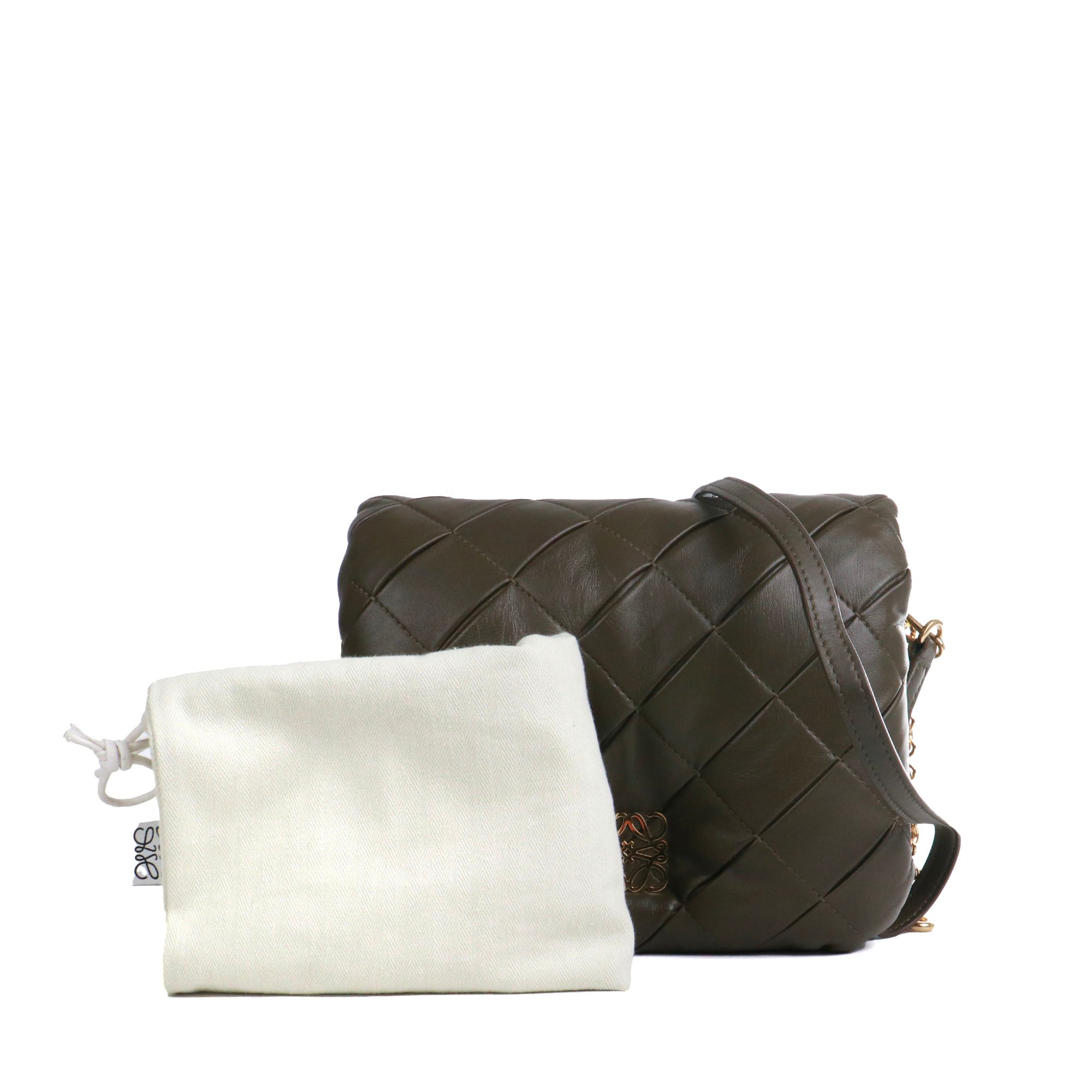 LOEWE - Flamenco Clutch shoulder bag in peach pink leather