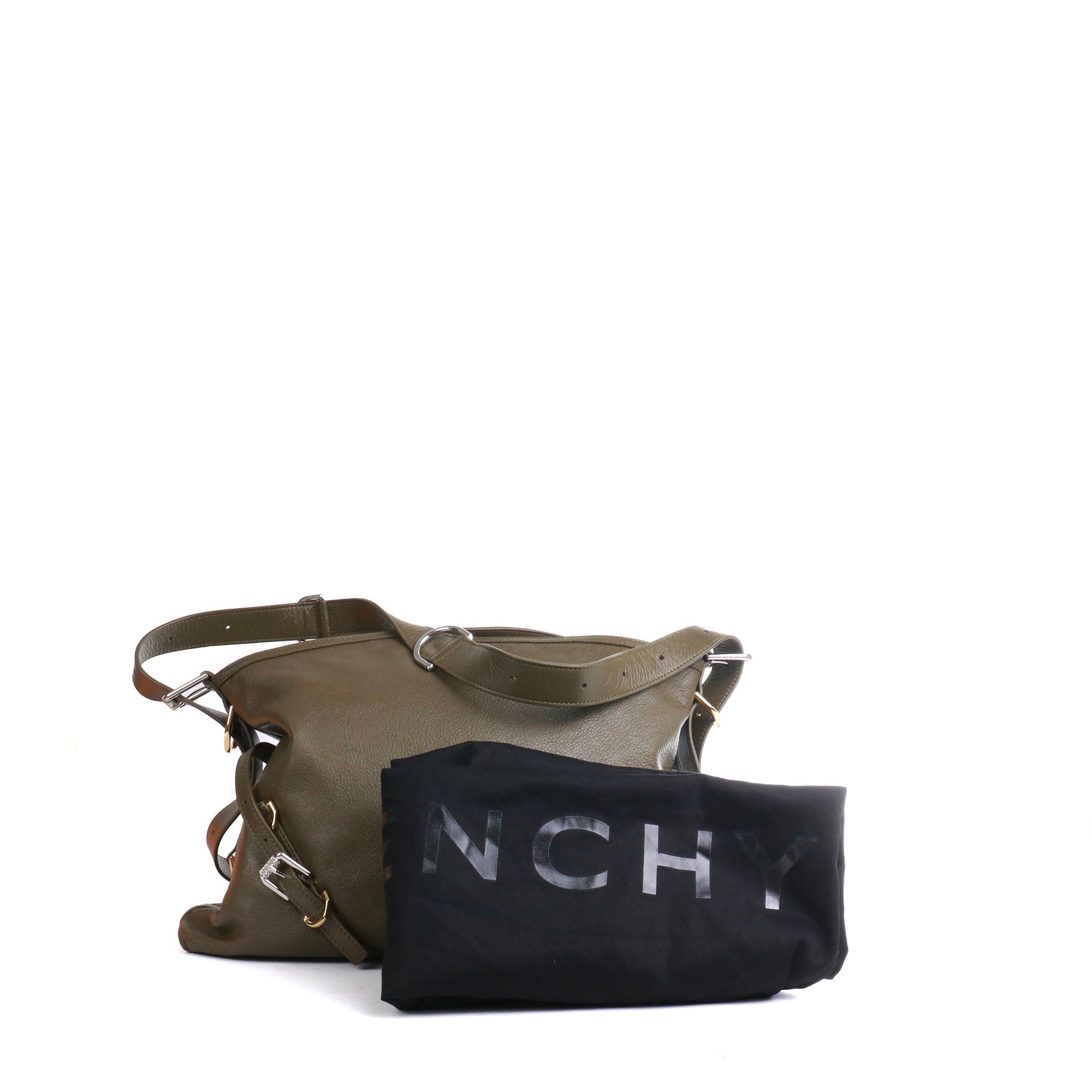 GIVENCHY - Sac à épaule Voyou Medium Givenchy en cuir vert kaki