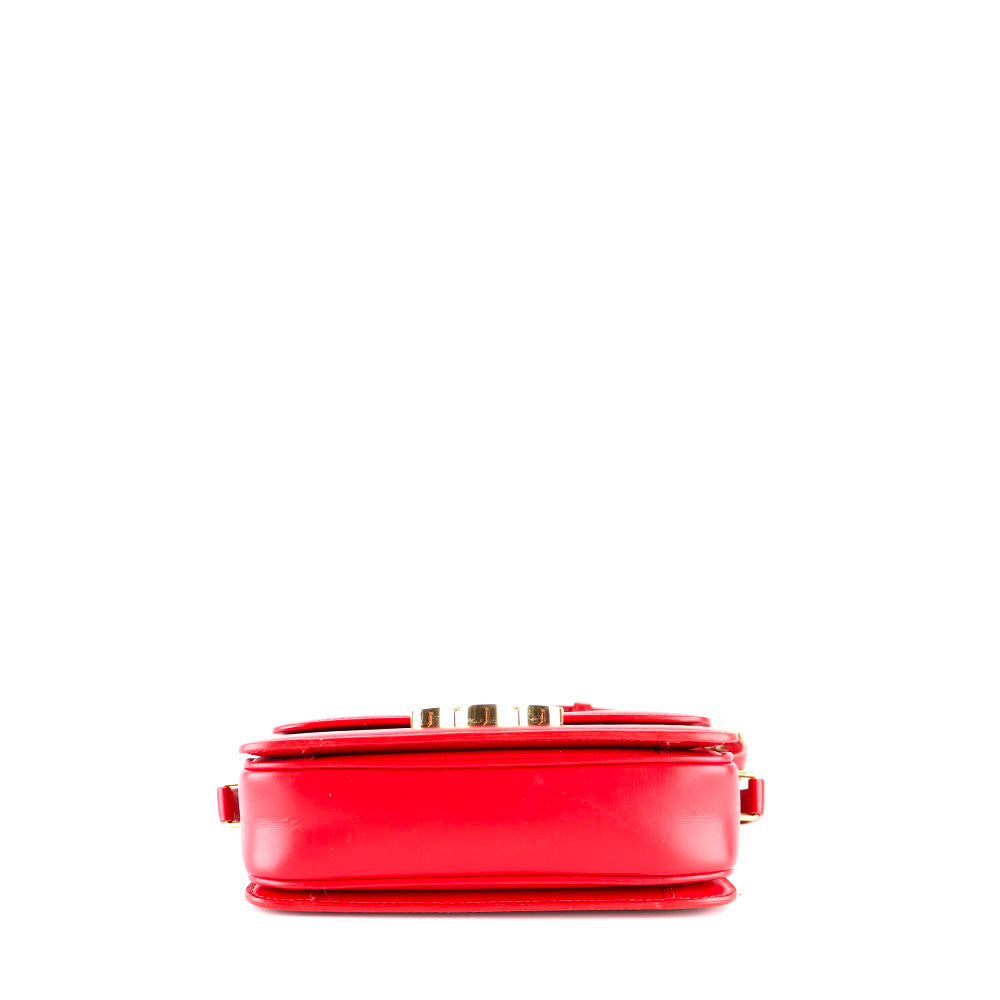 CELINE - Sac à bandoulière Triomphe teen en cuir rouge