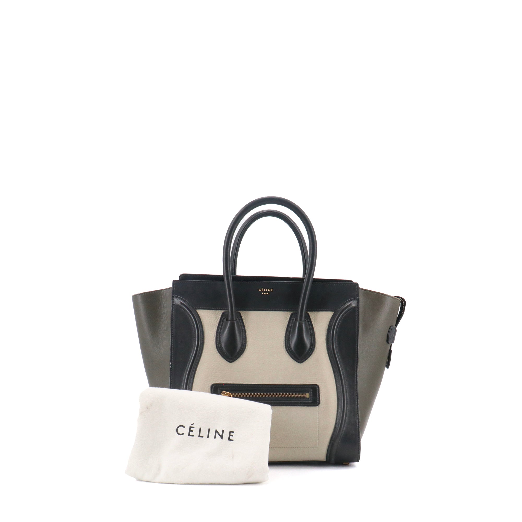 CELINE - Sac à main Luggage Celine en cuir tricolore