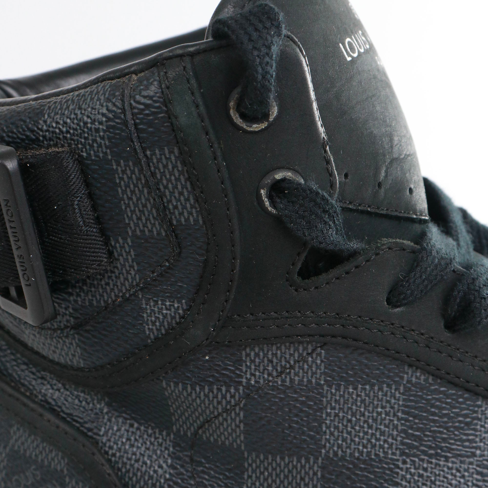 LOUIS VUITTON - Sneakers Rivoli Louis Vuitton en toile damier graphite (T41,5)