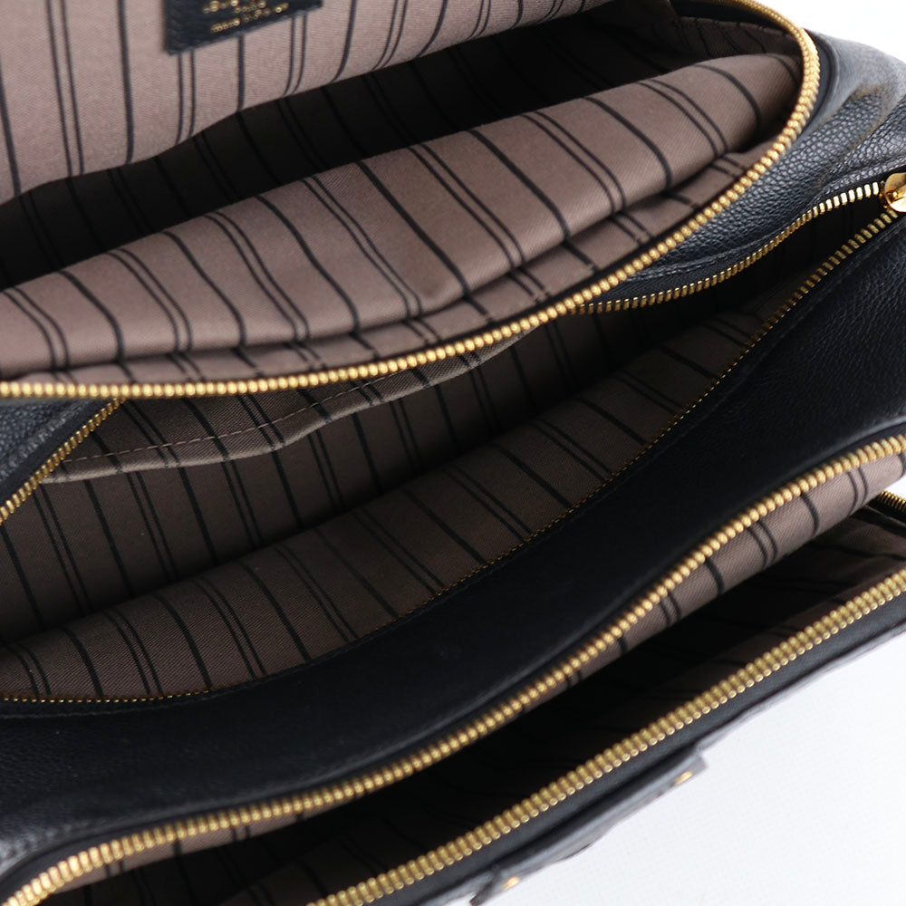 LOUIS VUITTON - Sac à main Marrais en cuir grainé noir