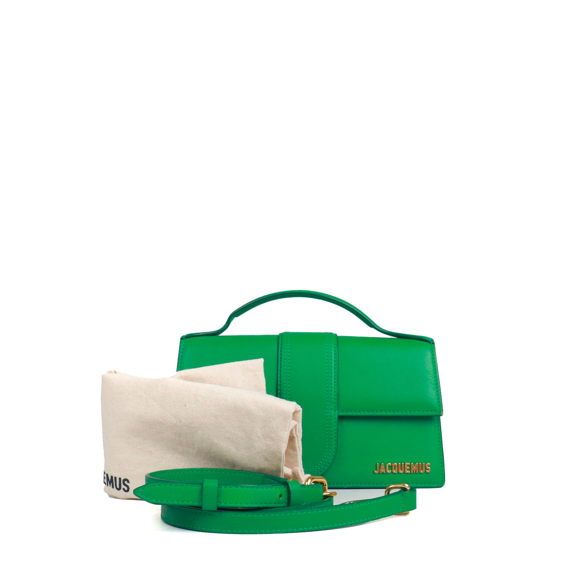 JACQUEMUS - Sac à bandoulière Le Grand Bambino Jacquemus en cuir vert