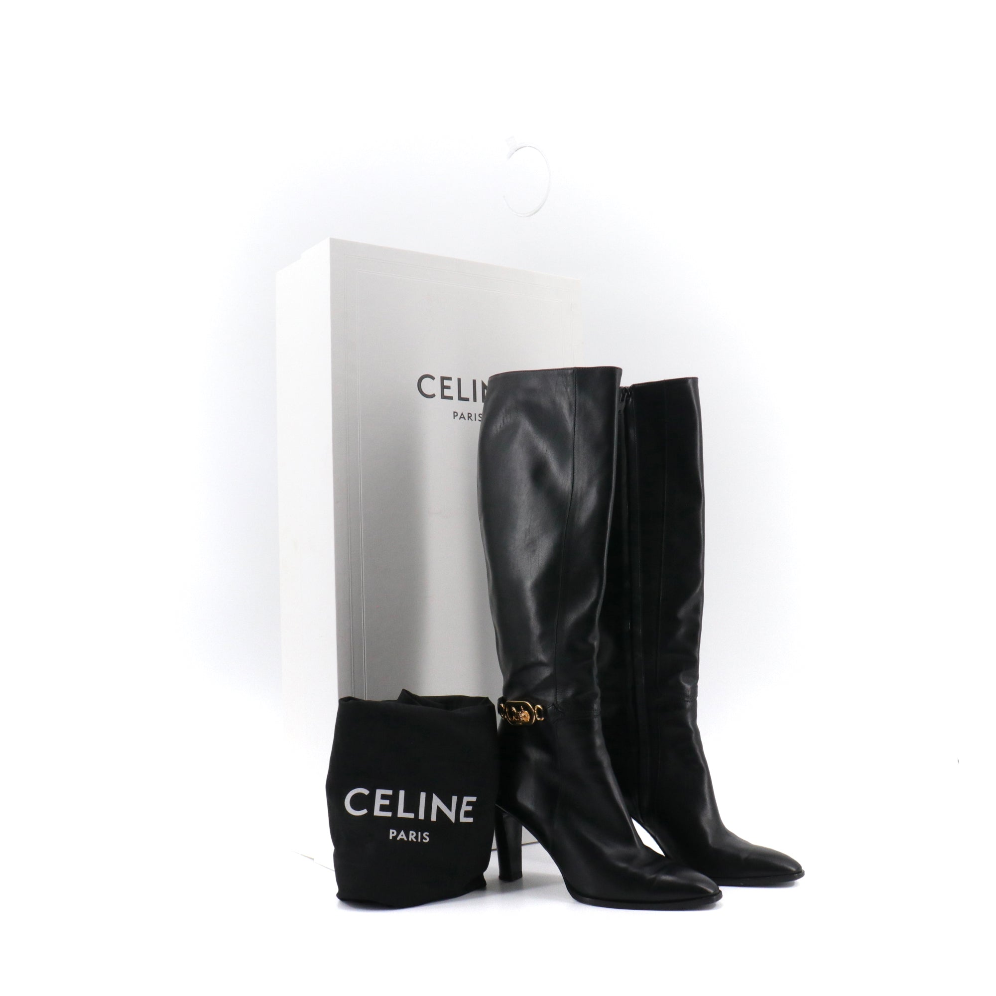 CELINE - Céline Bulky boots in black nylon and leather (T39)