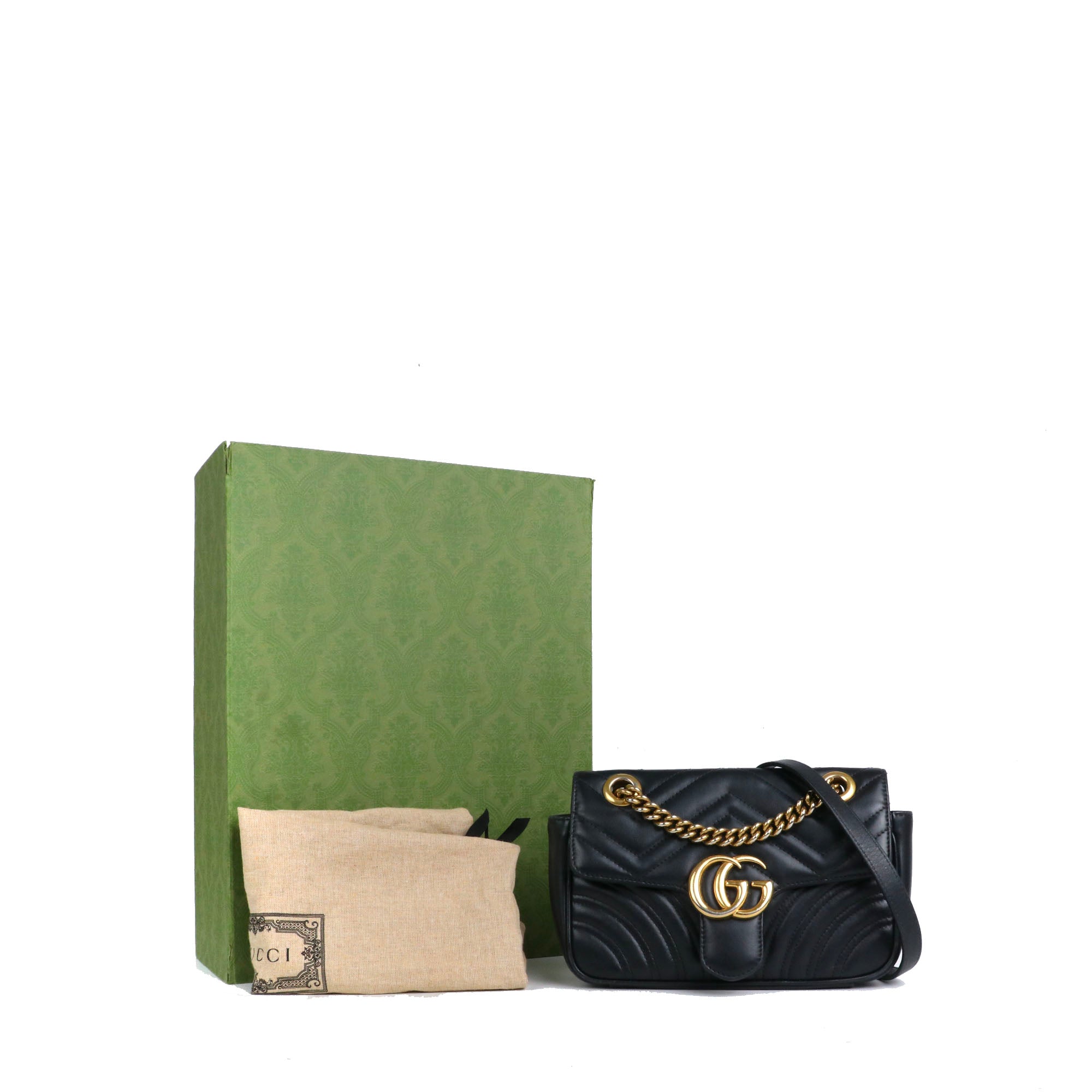 GUCCI - GG Marmont Small Size shoulder bag in black leather