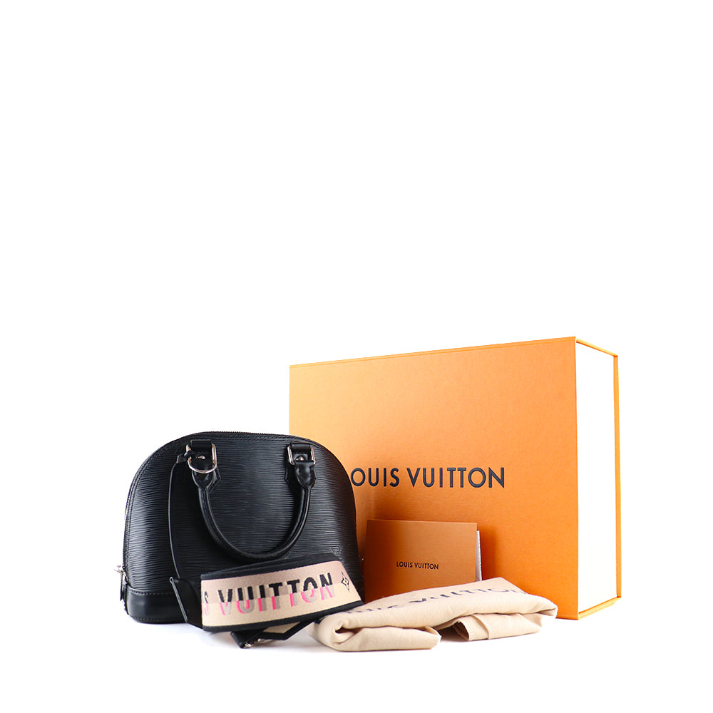 LOUIS VUITTON - Sac à bandoulière Alma BB en cuir épi noir