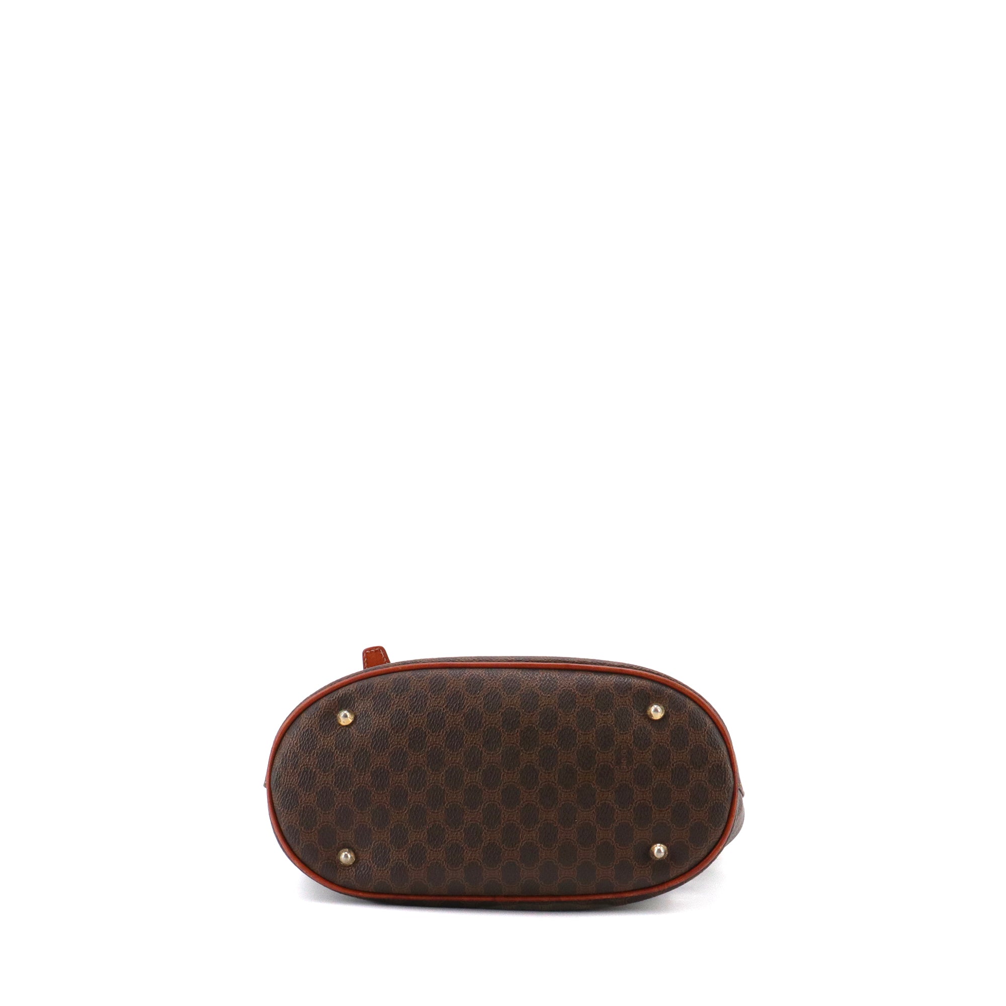 CELINE - Sac à main Seau Triomphe Celine en toile monogrammée marron