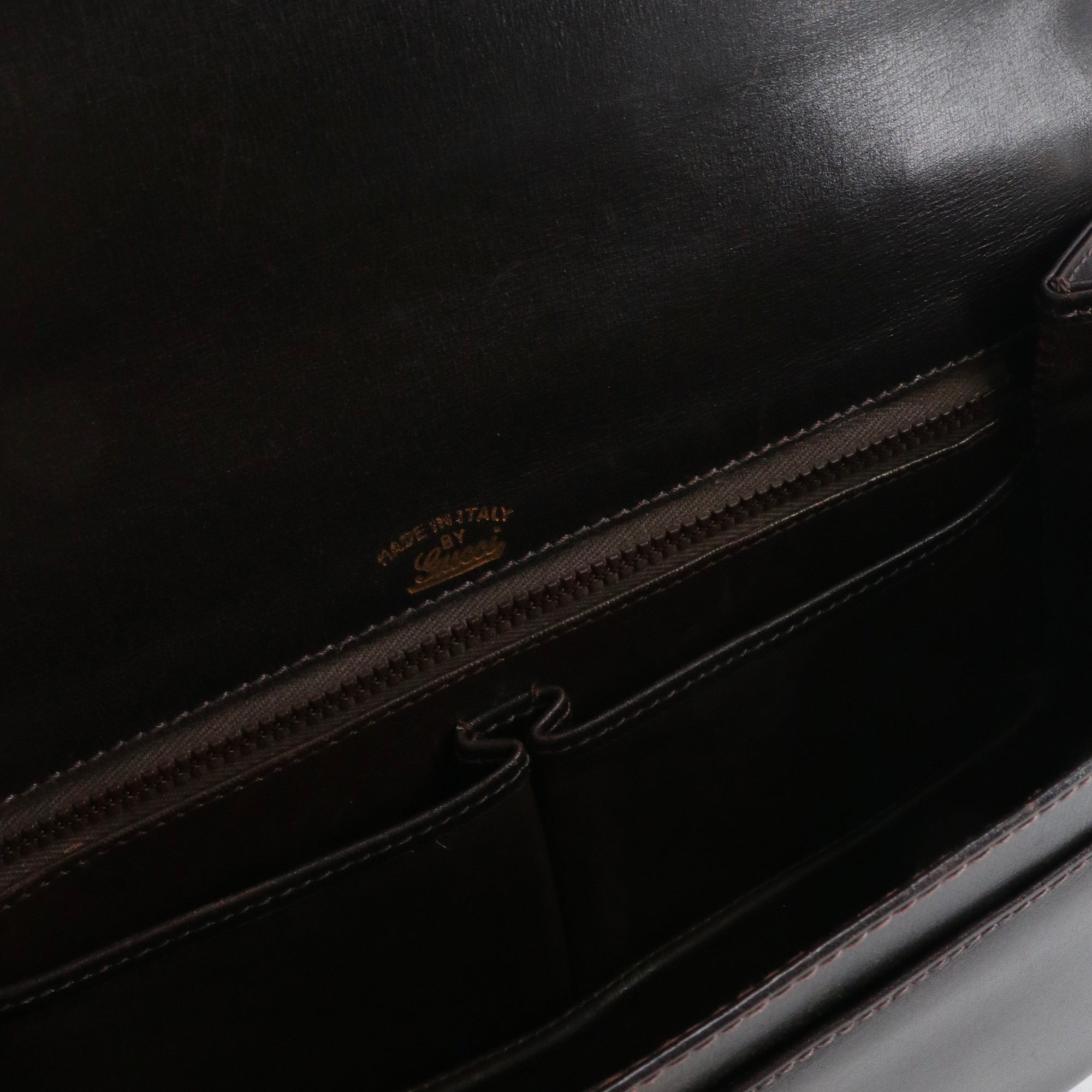 GUCCI - Sac à bandoulière Vintage Gucci en daim et cuir marron