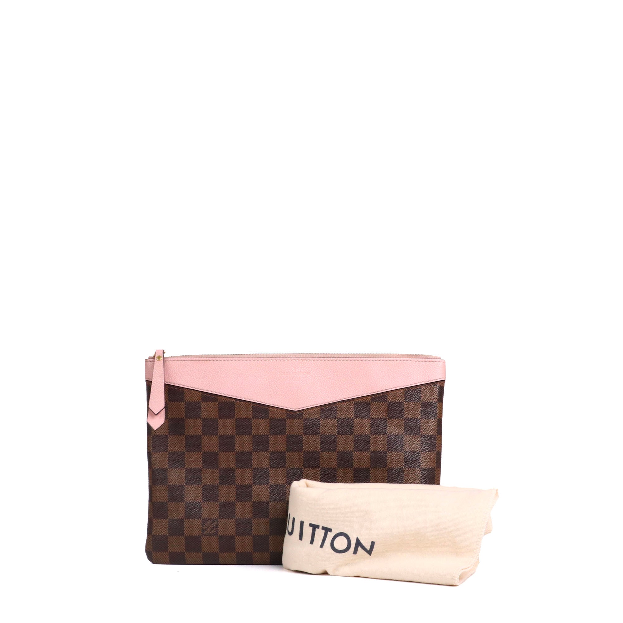 LOUIS VUITTON - Pochette Daily Pouch Louis Vuitton en cuir damier ébène