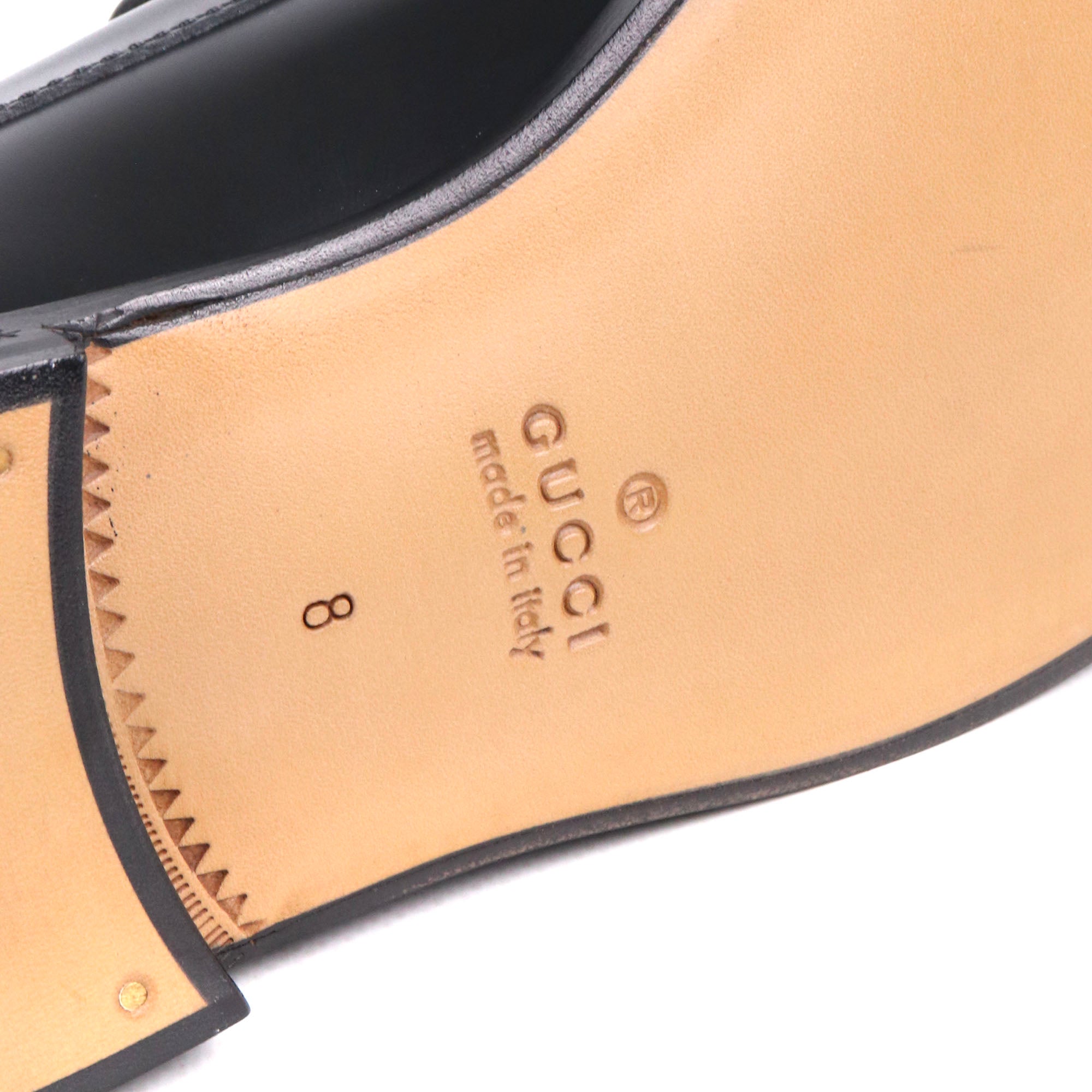 GUCCI - Mocassins Horsebit Gucci en cuir verni noir (T42)