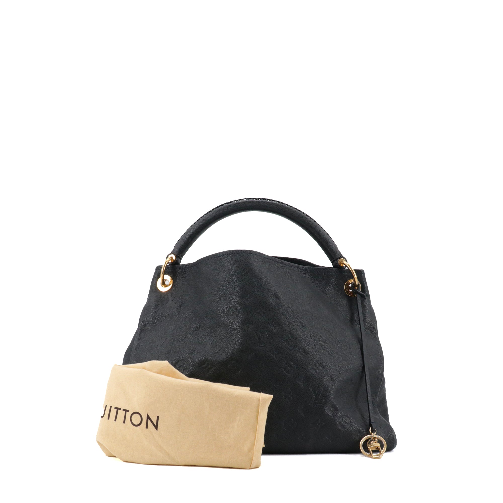 LOUIS VUITTON - Sac cabas Artsy MM Louis Vuitton en cuir empreinte bleu marine