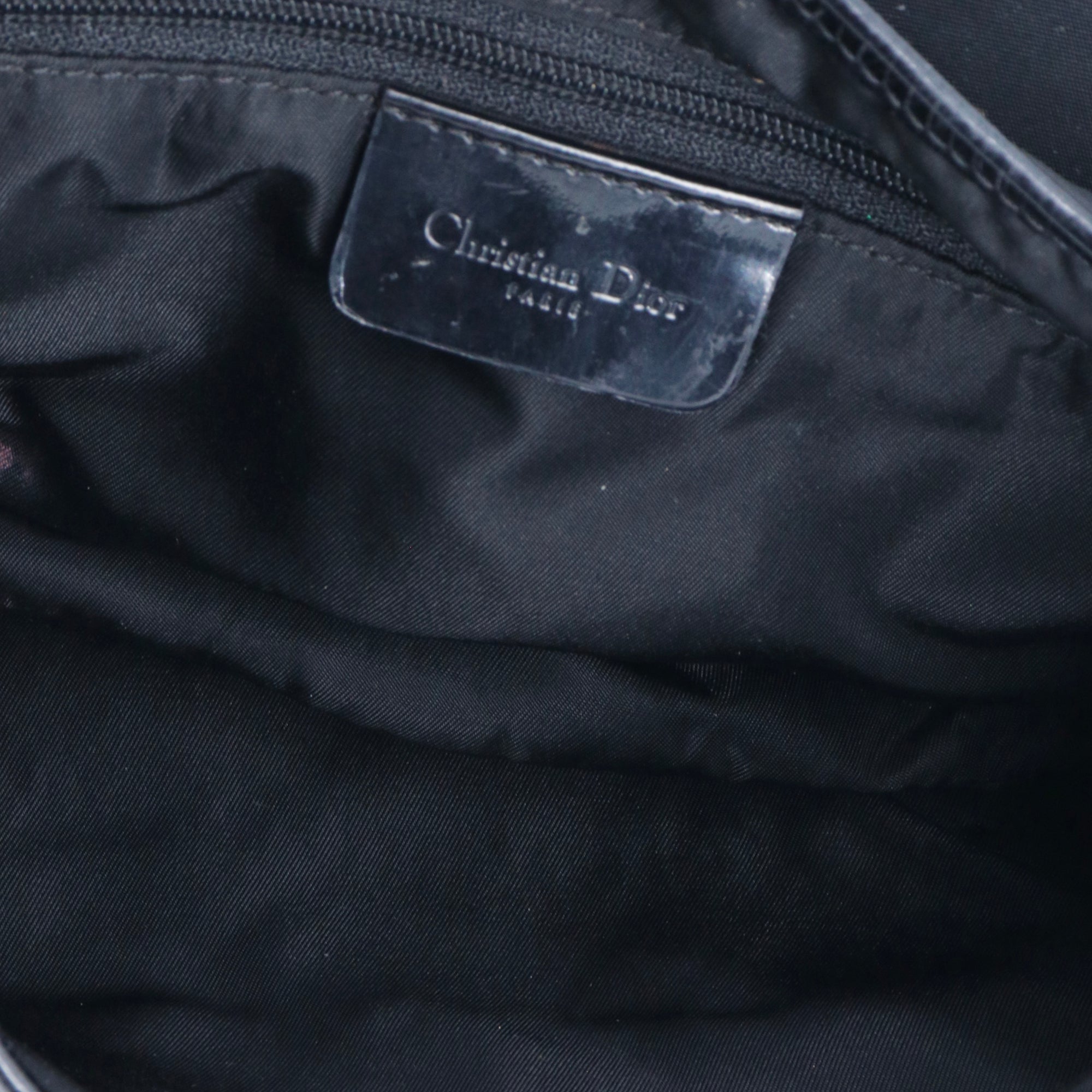 DIOR - Sac à épaule Saddle Vintage Dior en toile noire