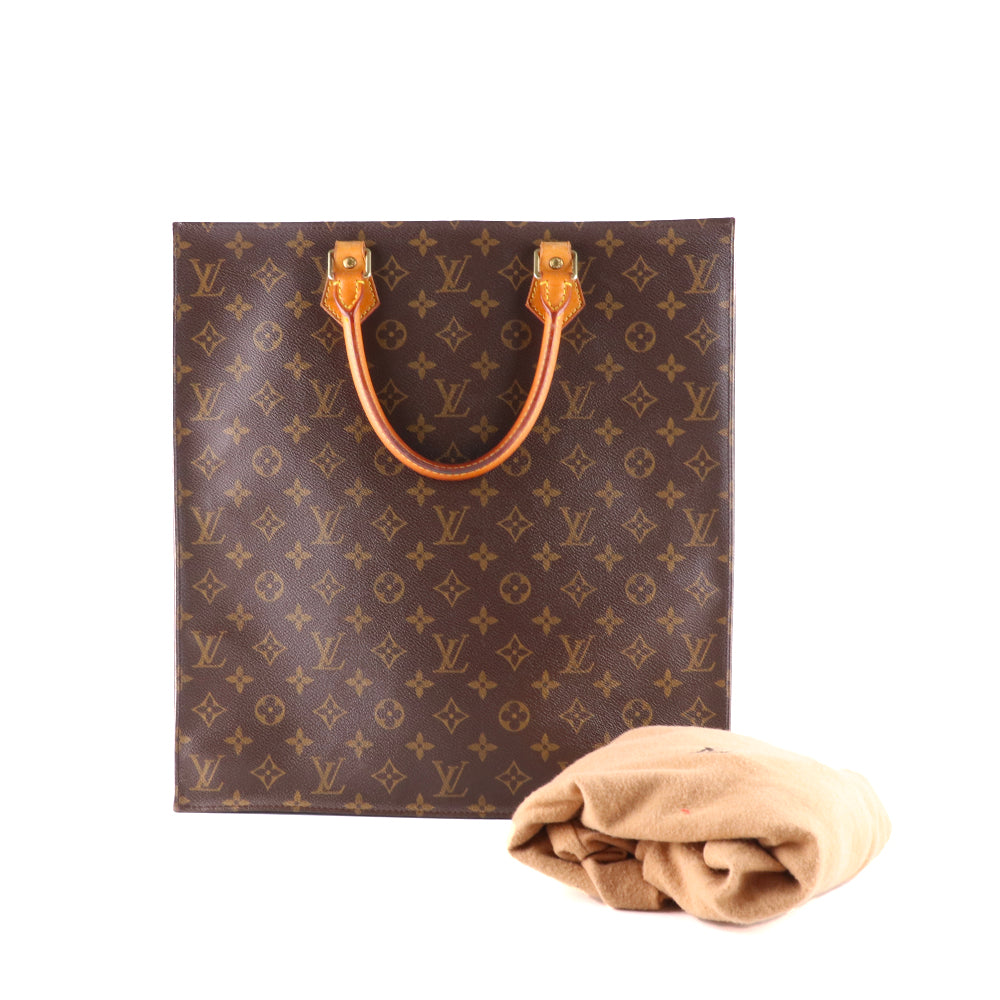 LOUIS VUITTON - Sac cabas plat en toile enduite monogrammée