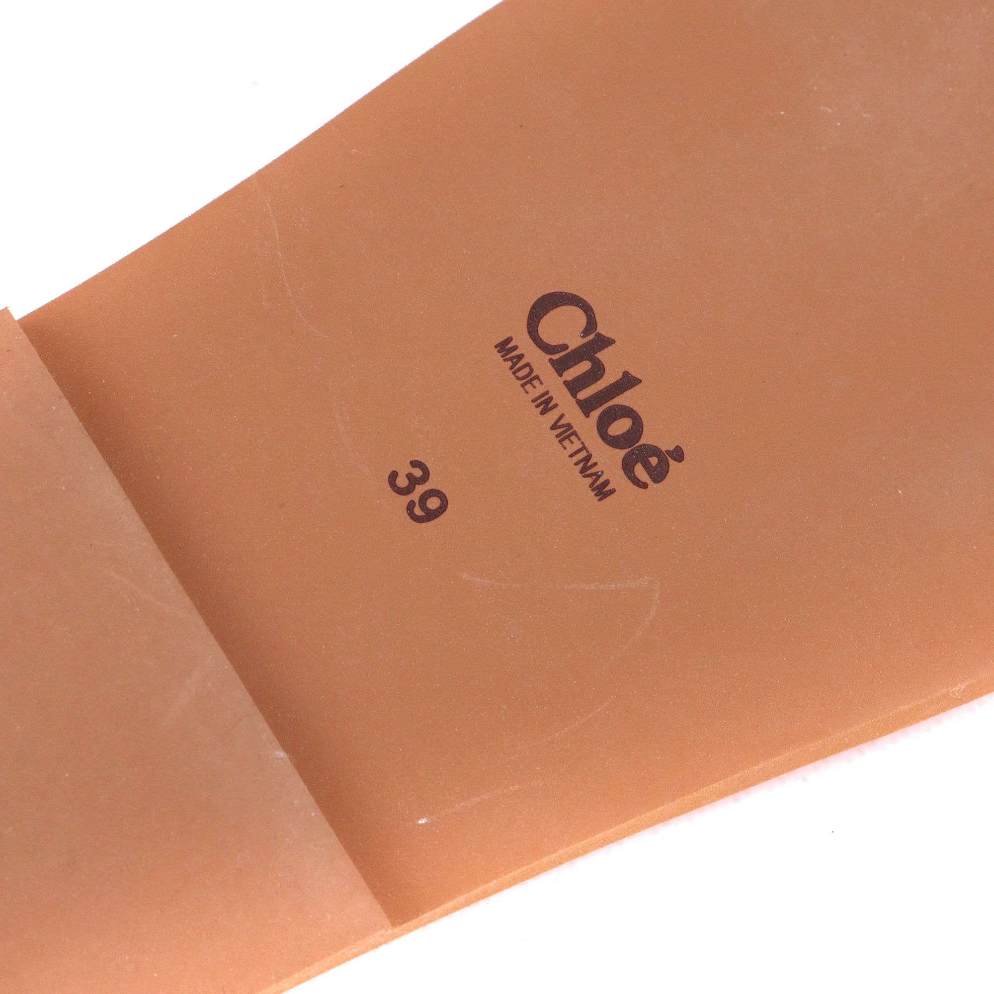 CHLOÉ - Sandales plates Woody Chloé en toile orange (T39)