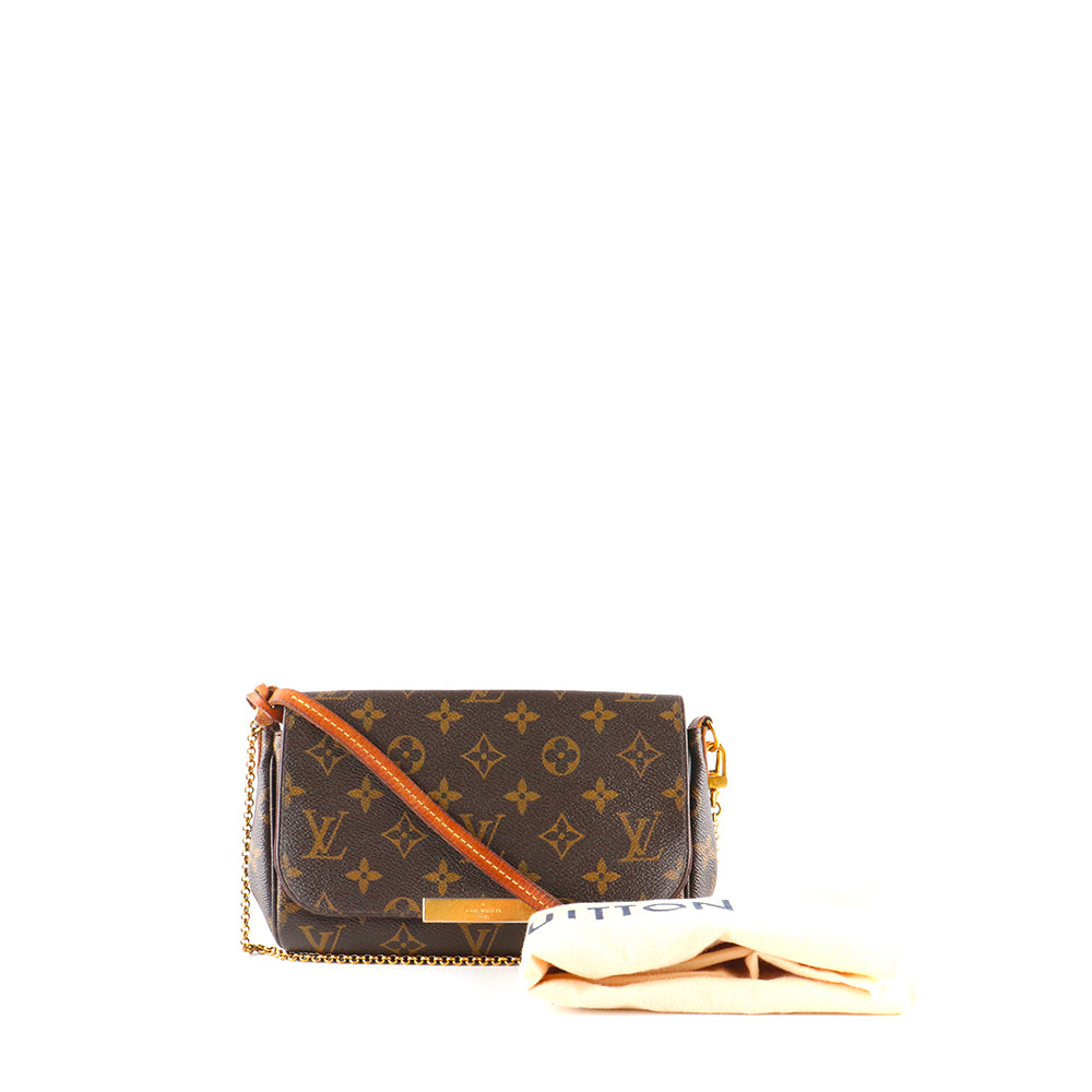 LOUIS VUITTON - Sac à bandoulière Favorite en toile monogrammée marron