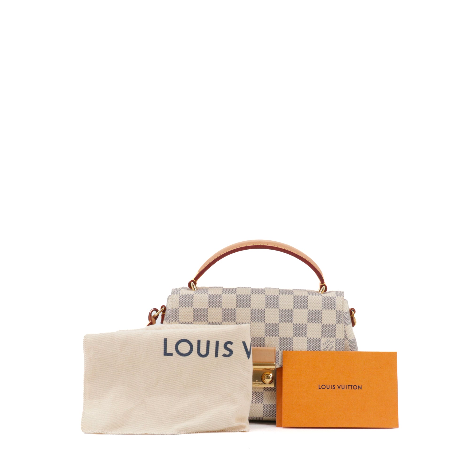 LOUIS VUITTON - Sac à bandoulière Croisette Louis Vuitton en toile damier azur