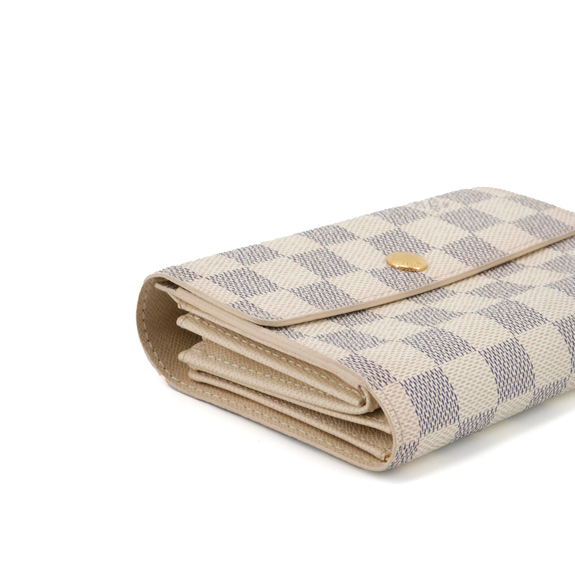 LOUIS VUITTON - Portefeuille Alexandra Louis Vuitton en toile damier azur